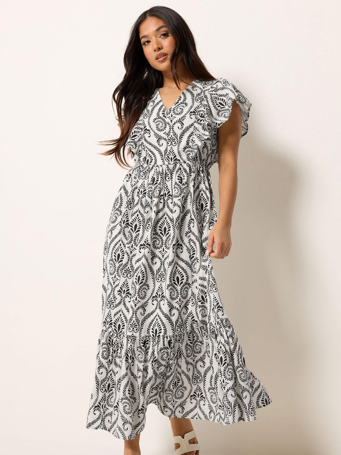 pixiegirl-petite-frill-print-maxi-dress-whiteback