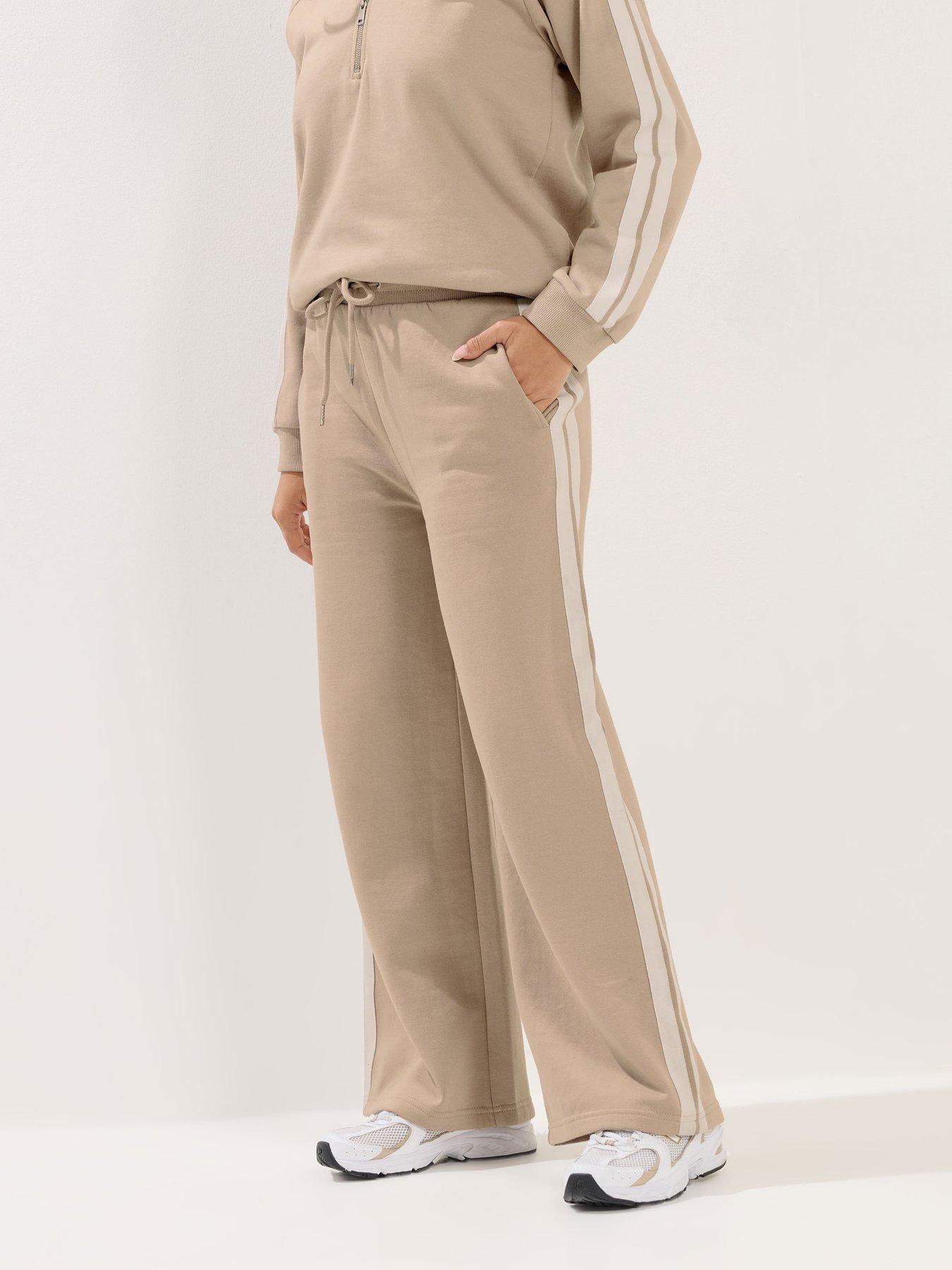 Image 1 of 5 of PixieGirl Petite 2 Side Stripe Wide Leg Joggers