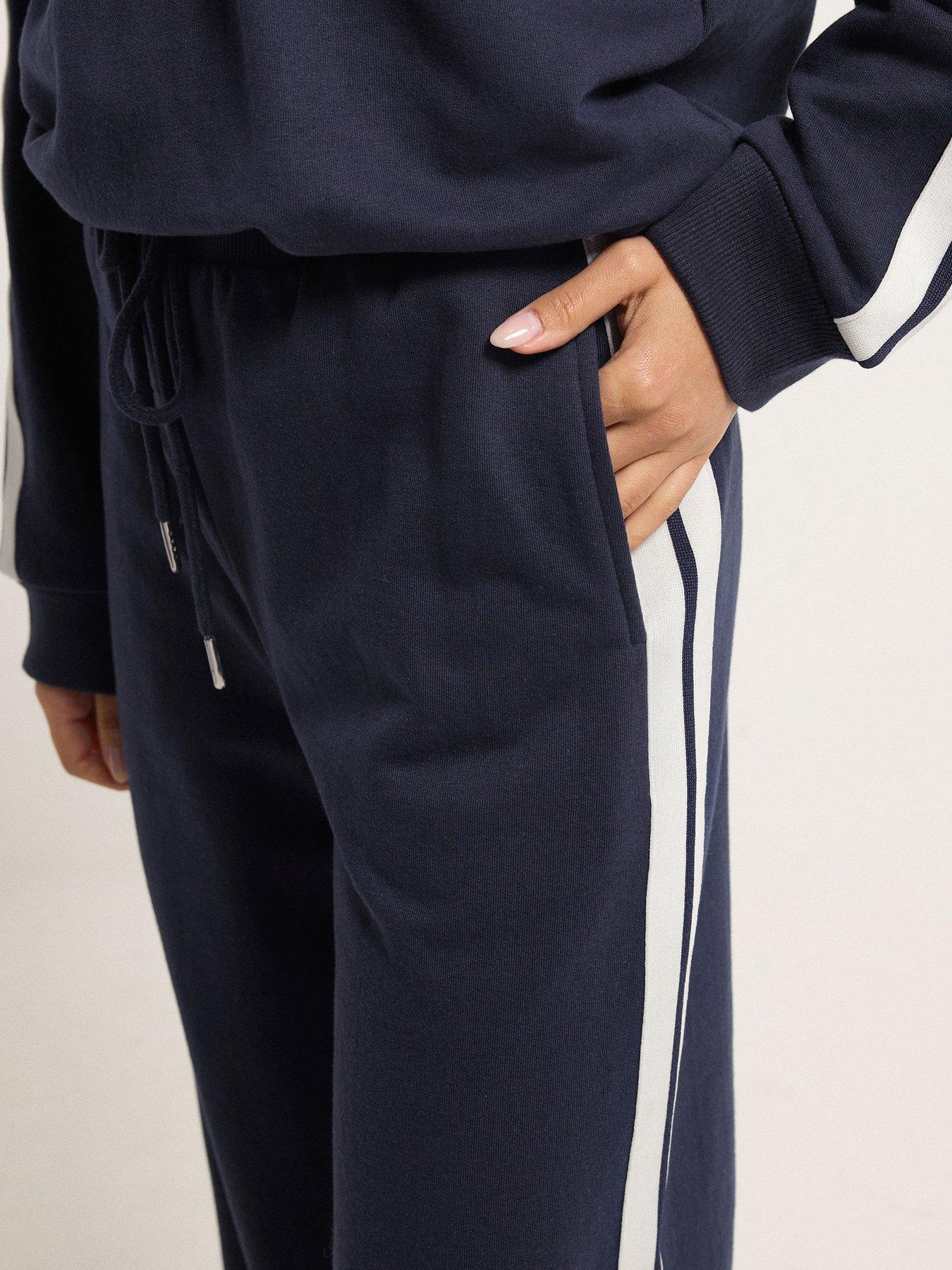Image 4 of 5 of PixieGirl Petite 2 Side Stripe Wide Leg Joggers