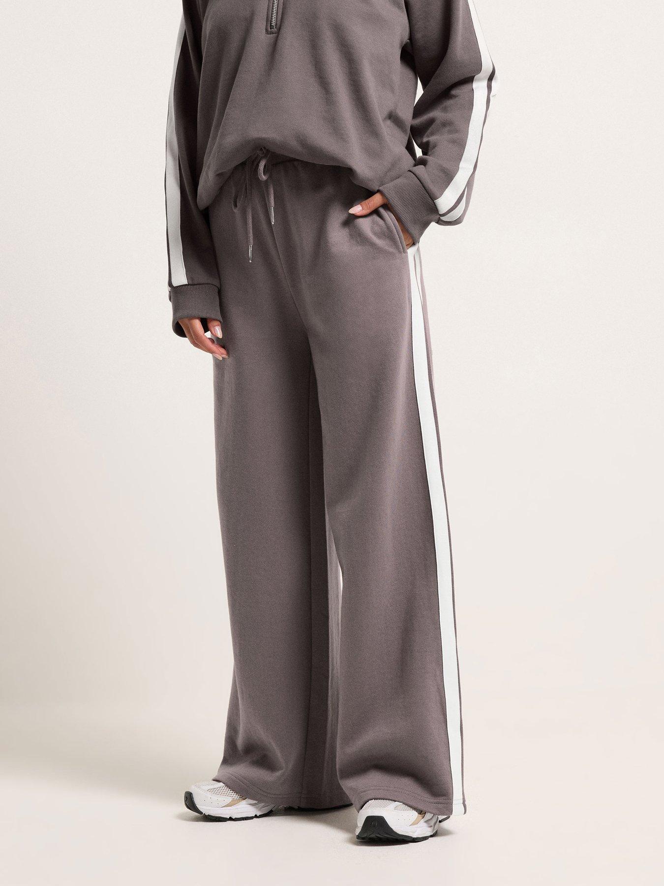Image 1 of 5 of PixieGirl Petite 2 Side Stripe Wide Leg Joggers