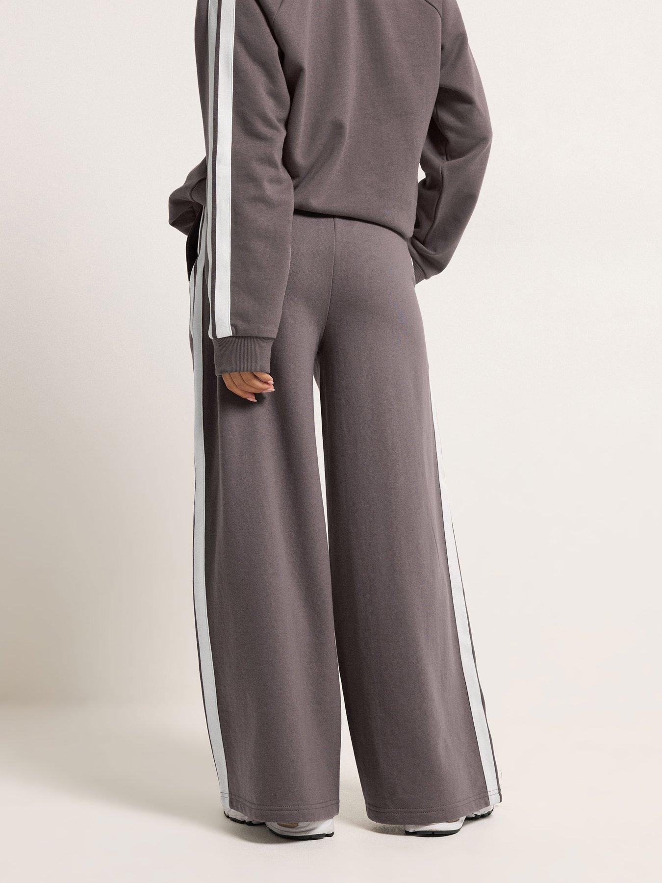 Image 2 of 5 of PixieGirl Petite 2 Side Stripe Wide Leg Joggers