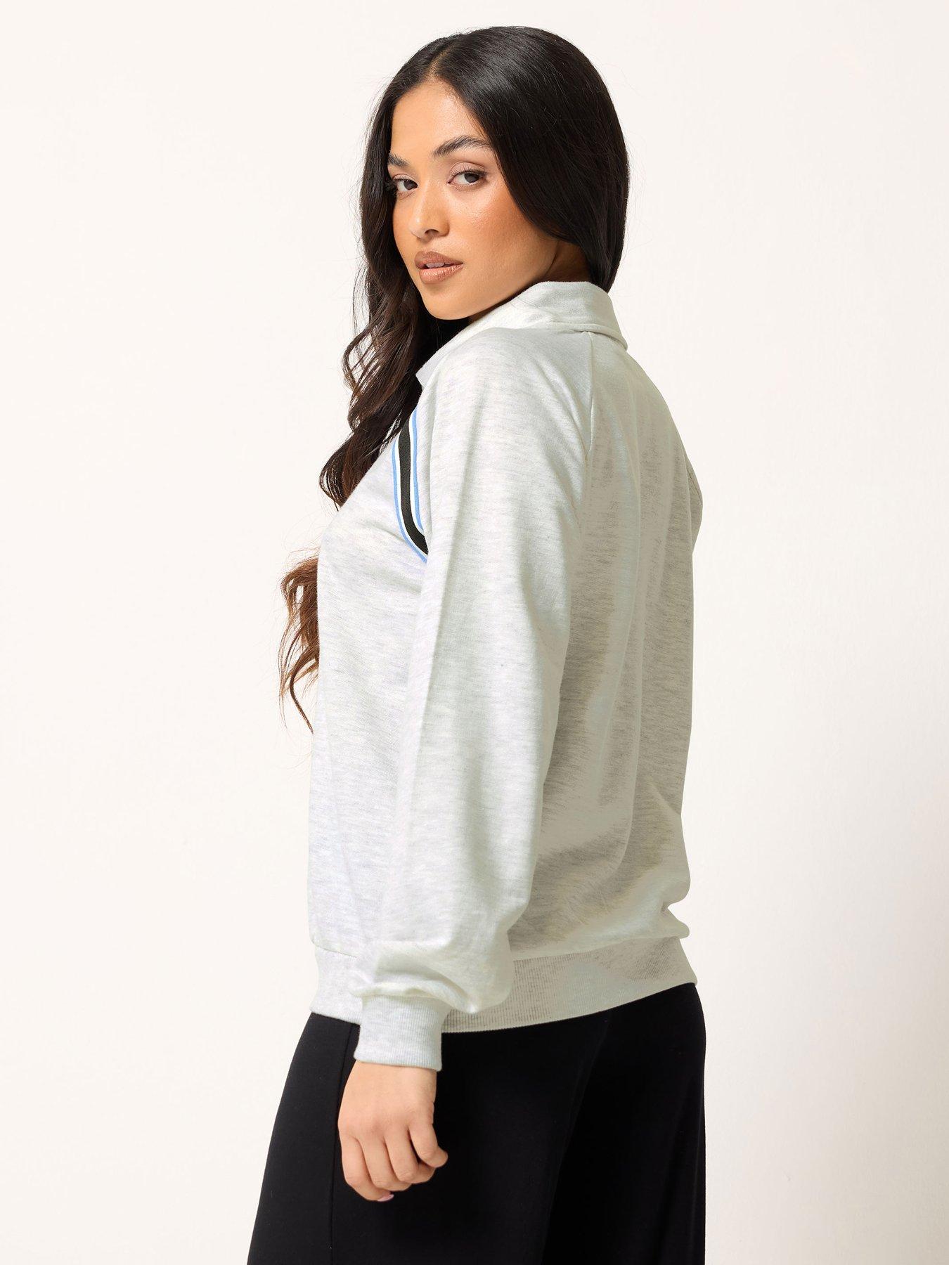 pixiegirl-petite-collar-stripe-sweatshirt-greystillFront