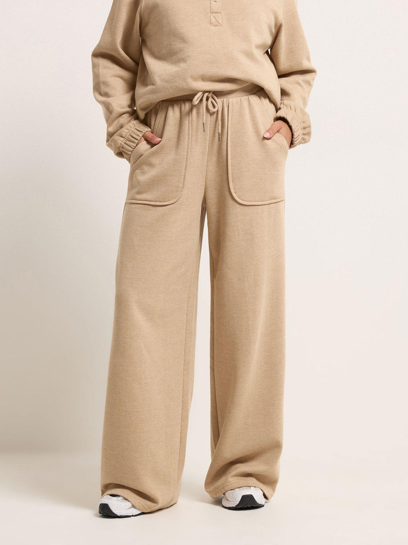 Image 1 of 5 of PixieGirl Petite Patch Pocket Wide Leg Joggers