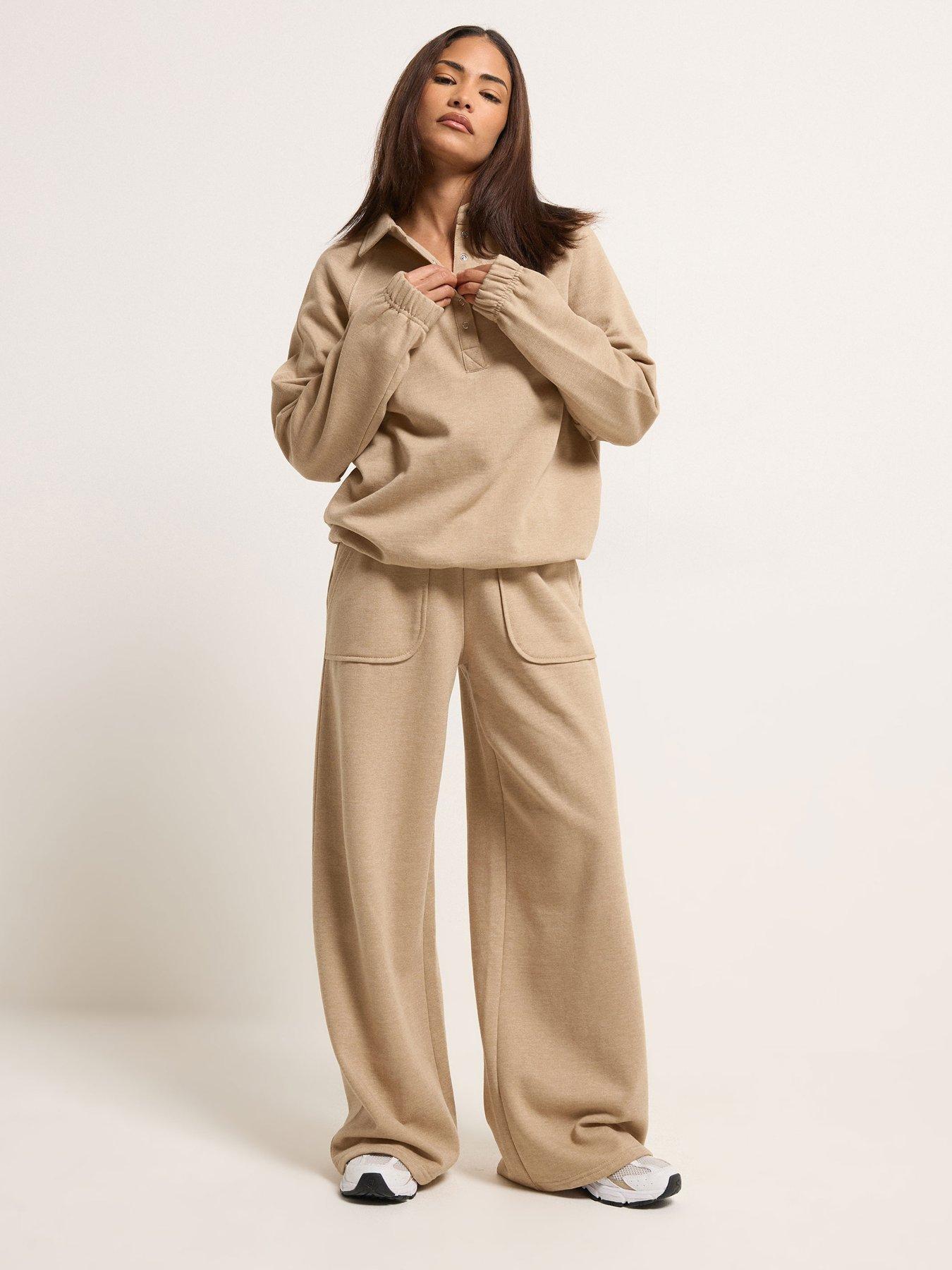 Image 3 of 5 of PixieGirl Petite Patch Pocket Wide Leg Joggers