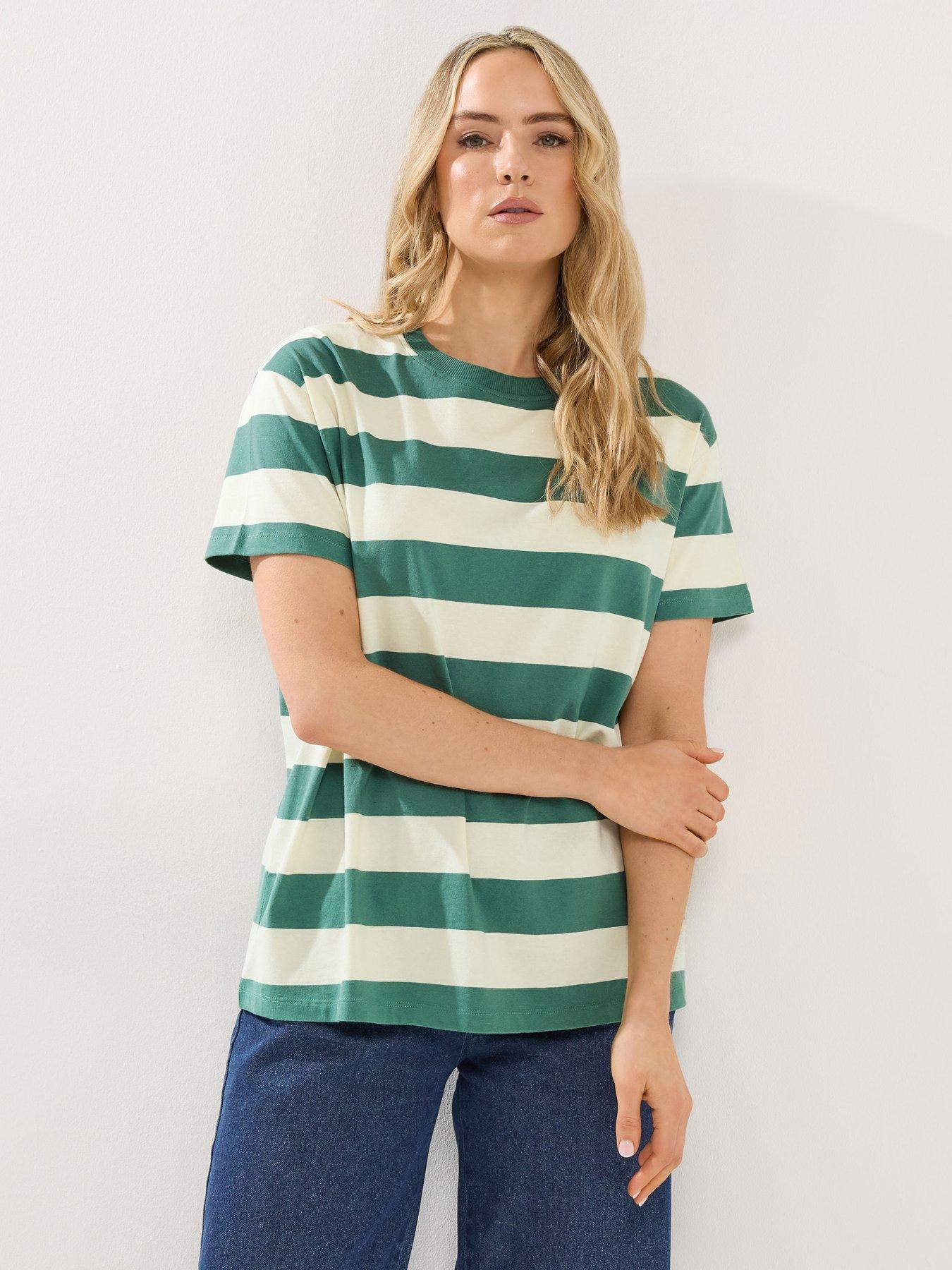 long-tall-sally-stripe-oversized-t-shirt-greenfront
