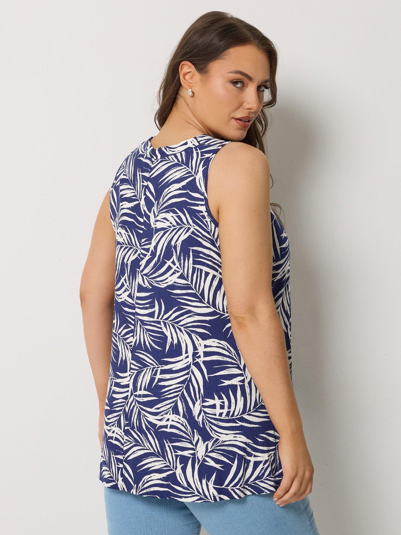Image 2 of 5 of Yours Curve Rib Swing Printed Vest