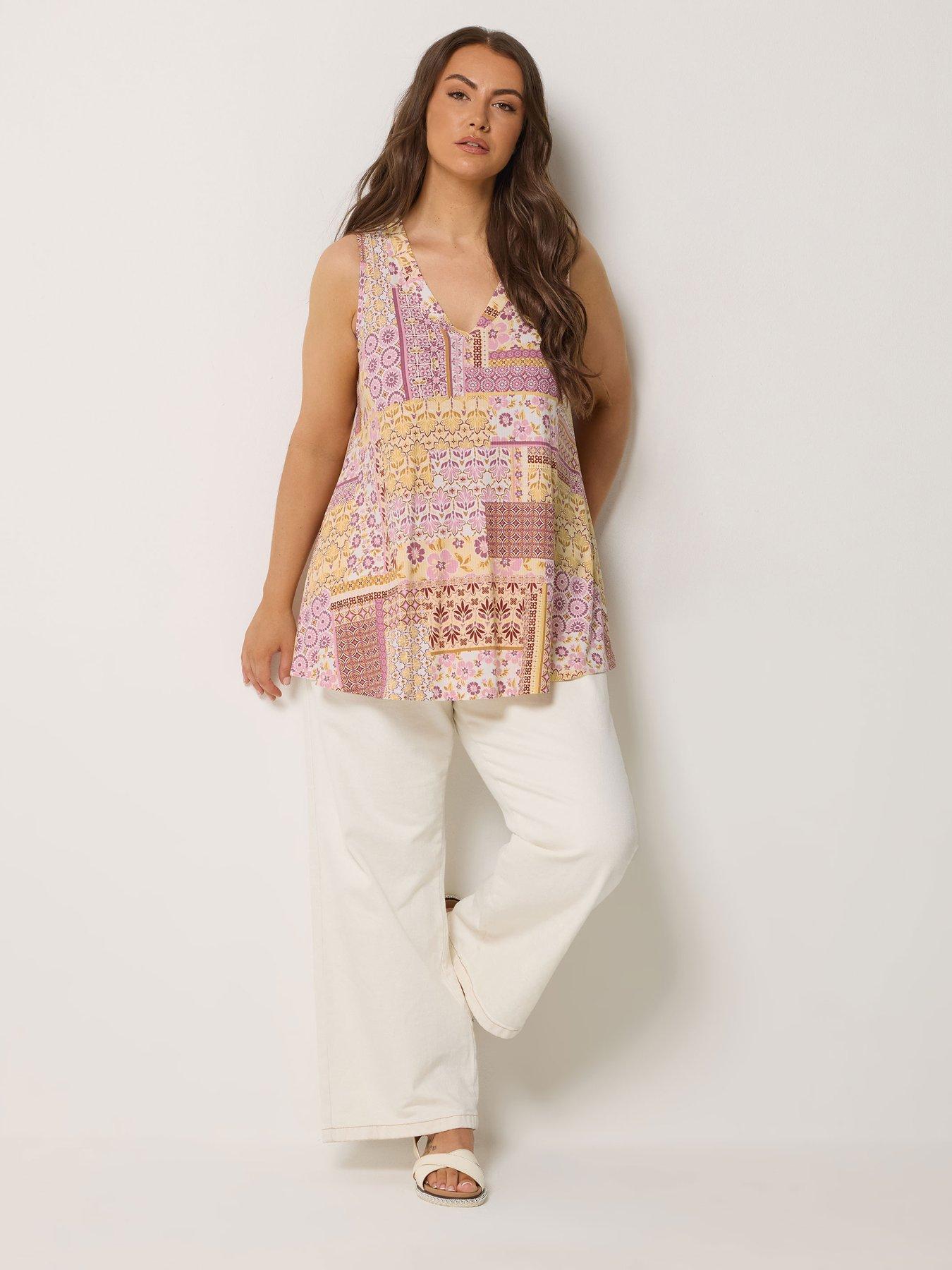 yours-curve-rib-swing-printed-vest-purpleback
