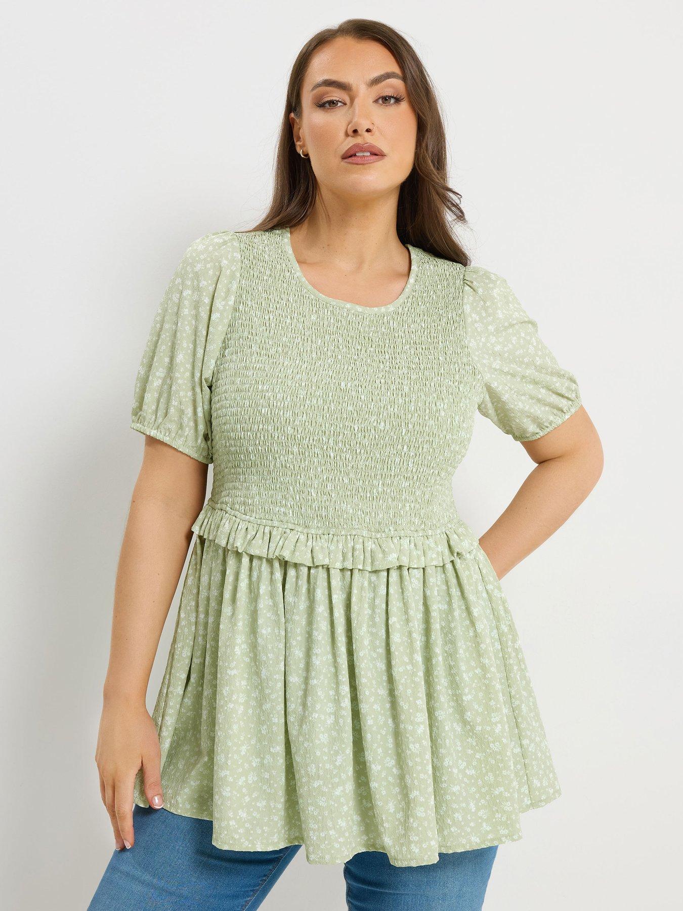 yours-curve-texture-shirred-peplum-topfront