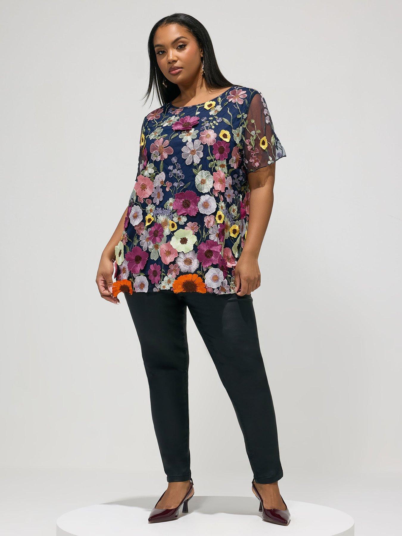 yours-curve-multi-3d-floral-t-shirt-blueback