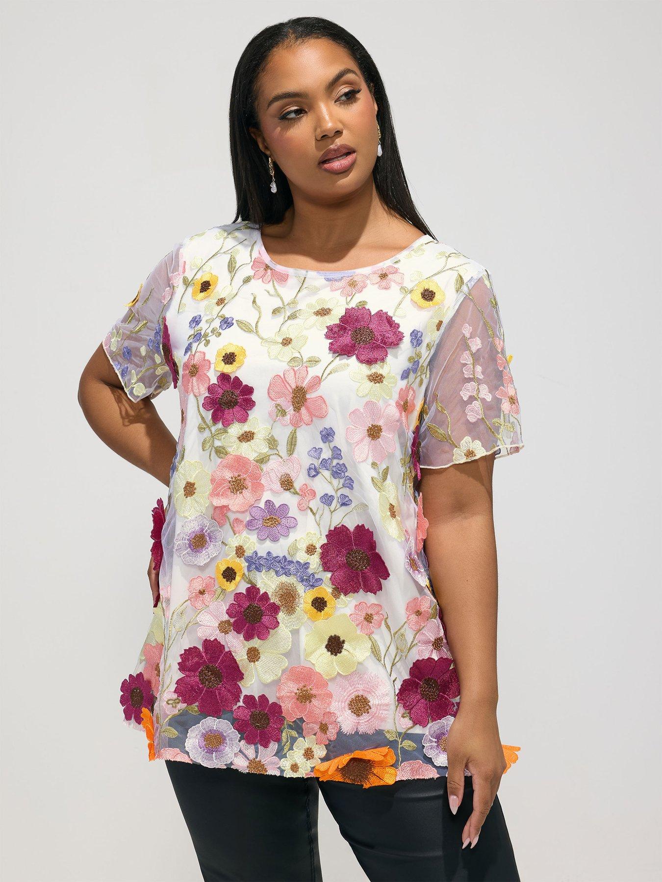 yours-curve-multi-3d-floral-t-shirt-whitefront