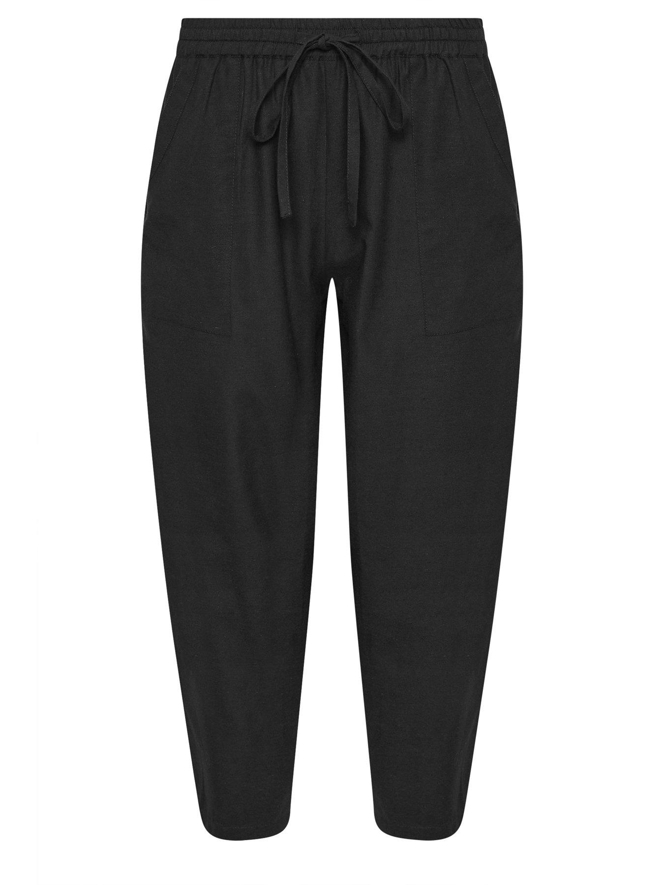 Image 5 of 5 of PixieGirl Petite Barrel Trousers Containing Linen
