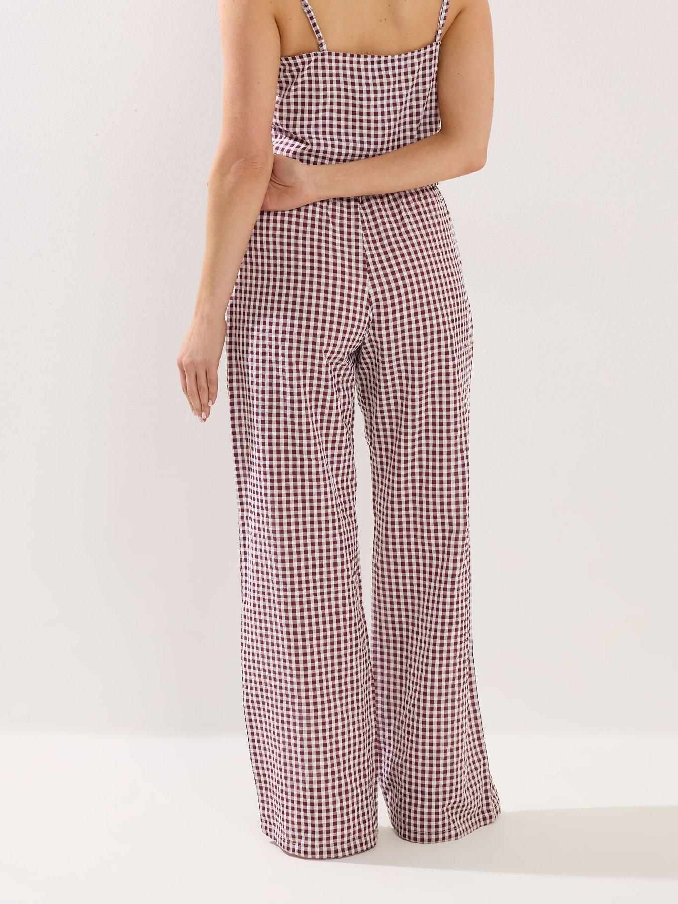 long-tall-sally-gingham-wide-leg-trousers-36-redstillFront