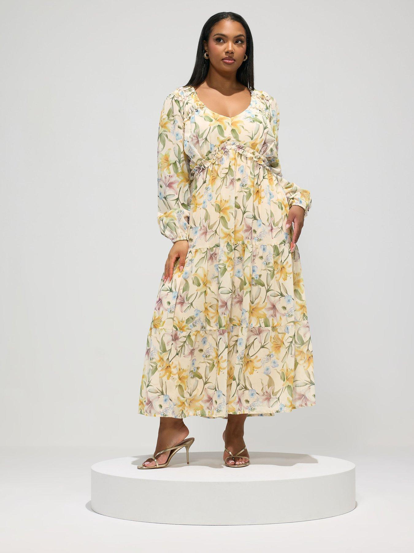 yours-curve-floral-boho-long-sleeve-dressoutfit