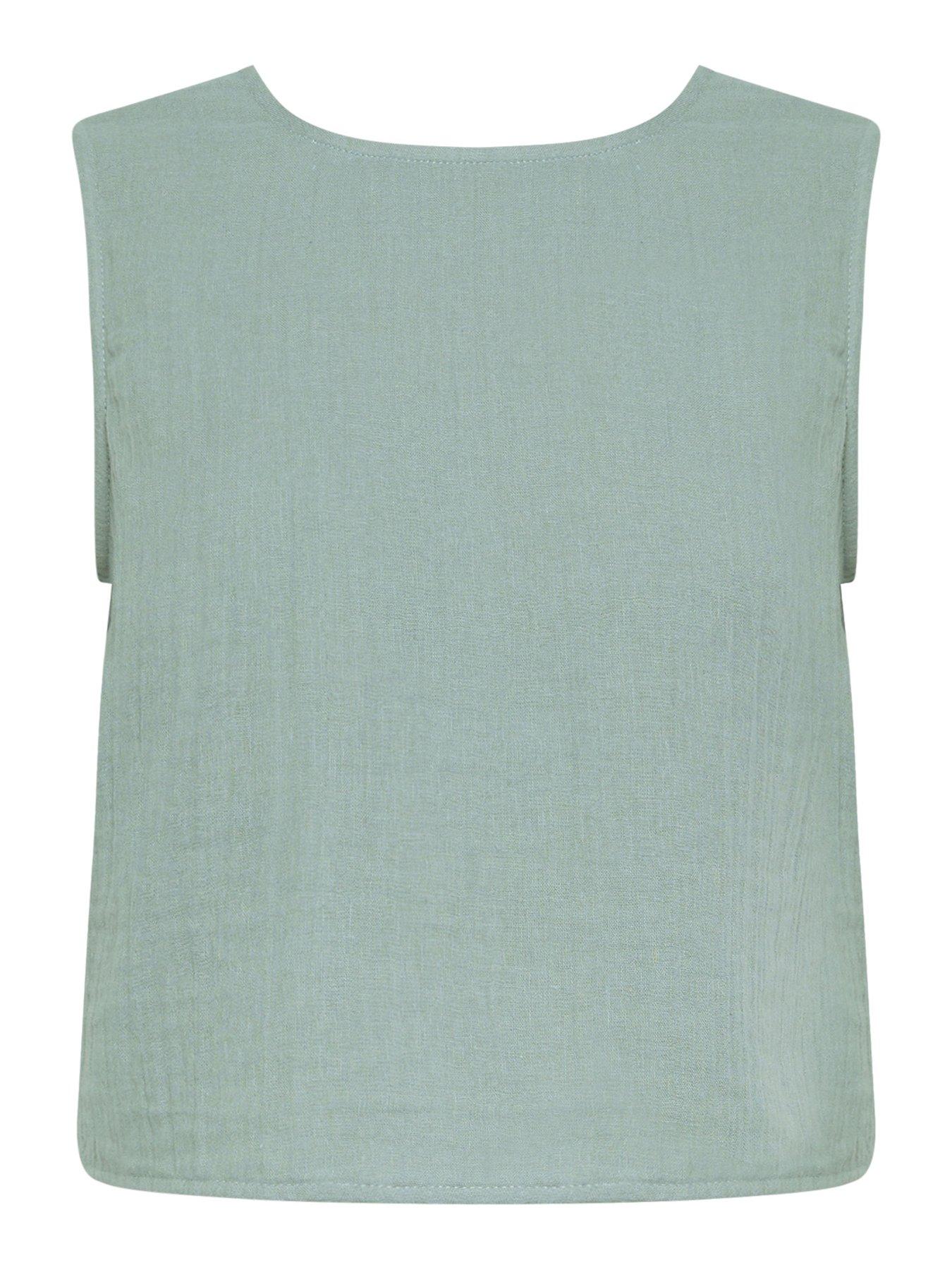 Image 5 of 5 of PixieGirl Petite Cheesecloth Button Top
