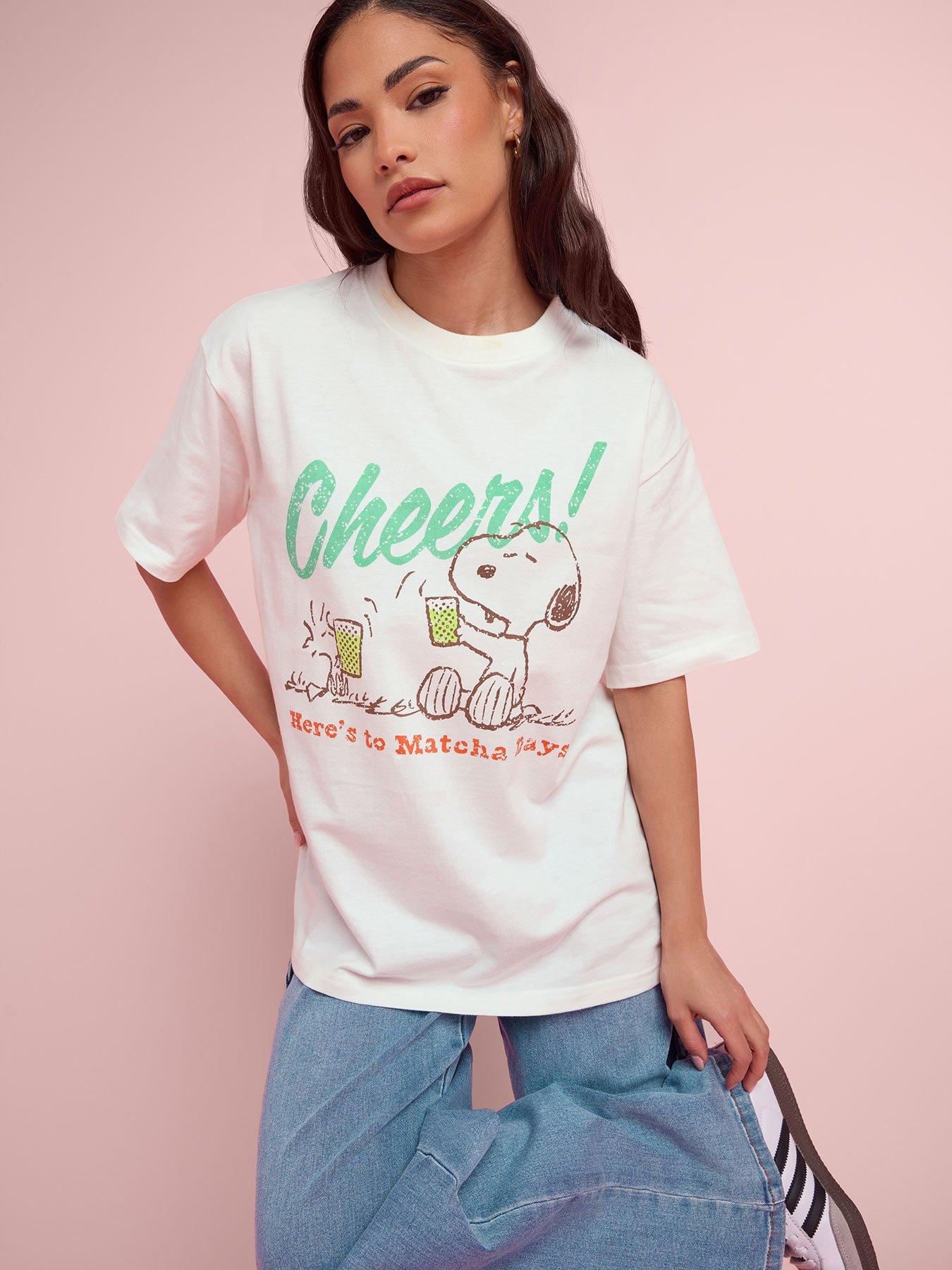 Image 1 of 4 of PixieGirl Petite Snoopy Matcha Days T-shirt