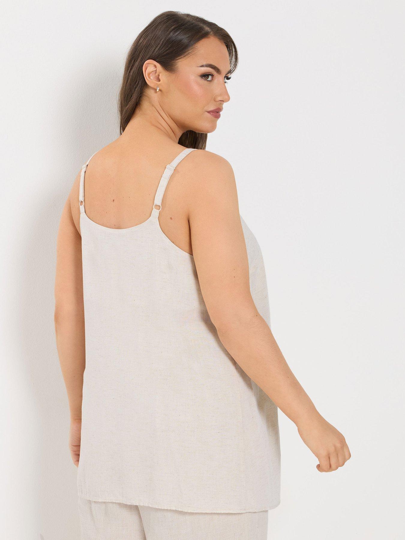 Image 2 of 5 of Yours Curve Linen Cami Vest