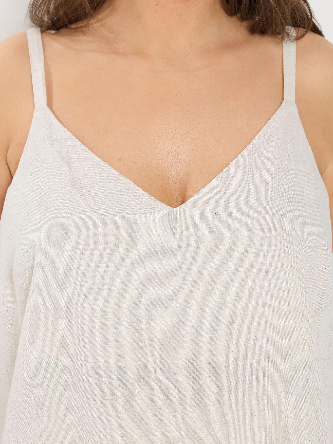 Image 4 of 5 of Yours Curve Linen Cami Vest