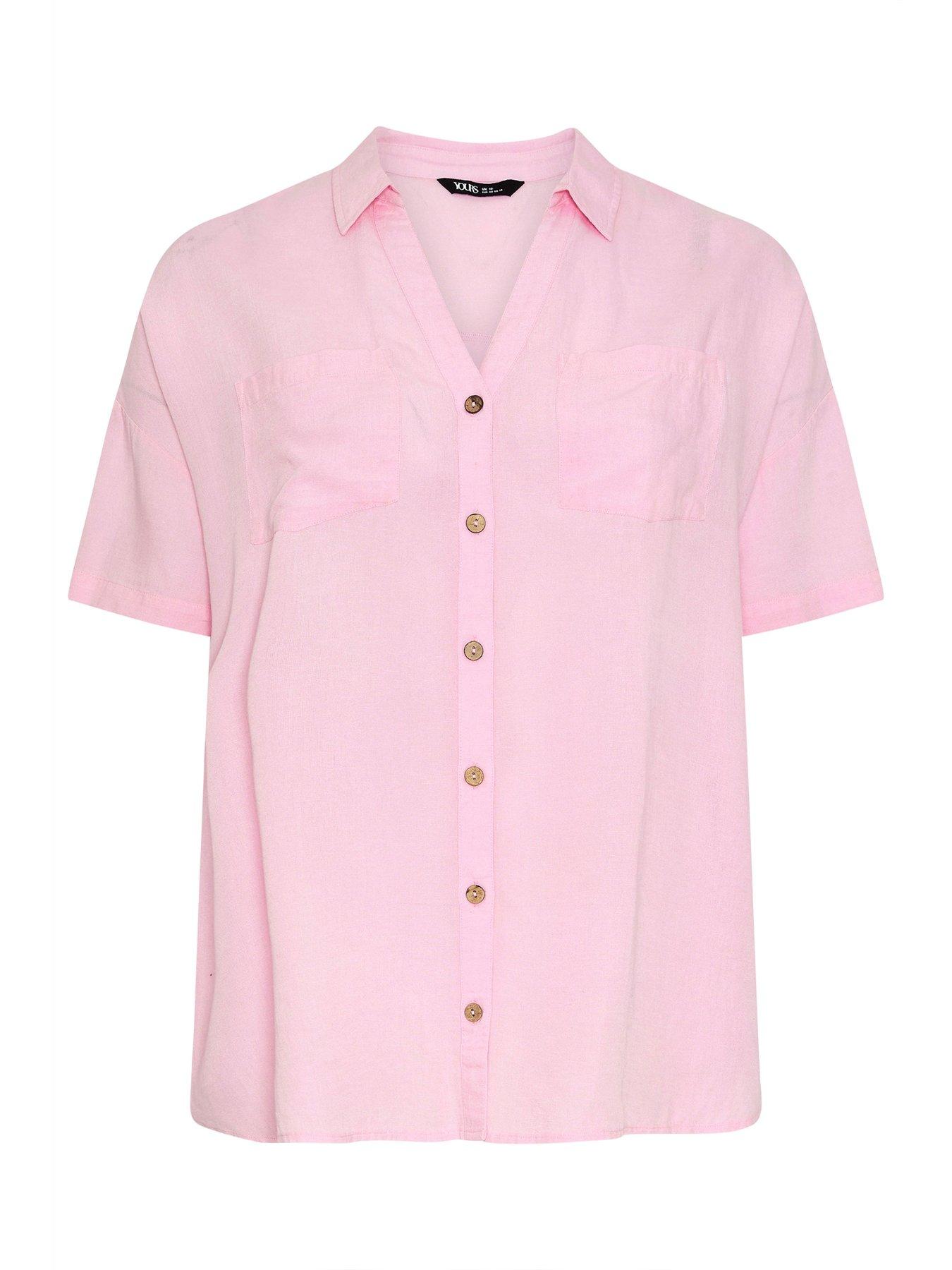 Image 5 of 5 of Yours Curve Desert Shirt - Pink