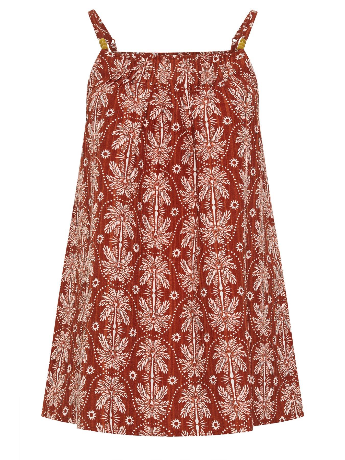 Image 5 of 5 of Yours Curve Pleated Cami Vest - Red
