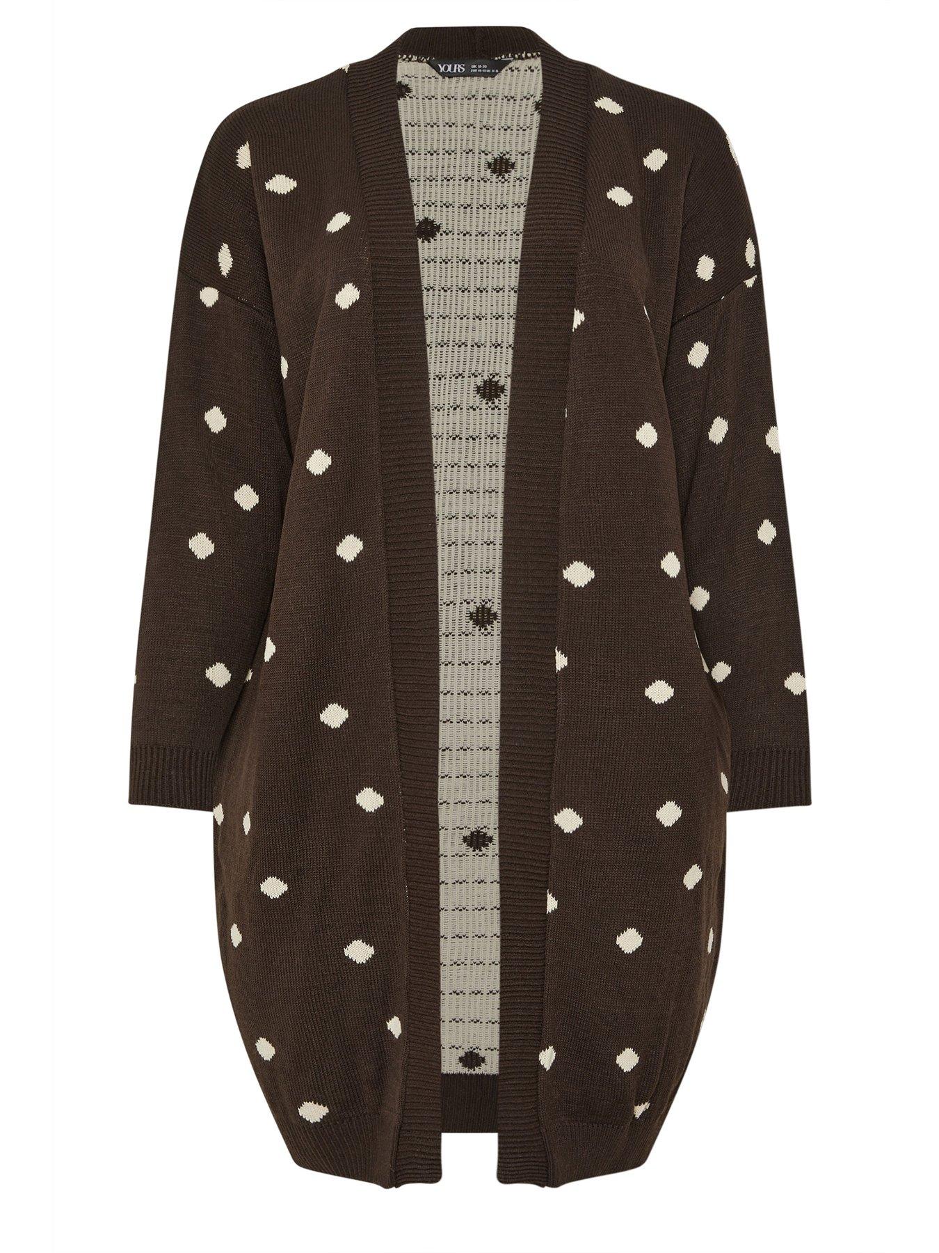 yours-curve-polka-dot-midi-knitted-cardigandetail