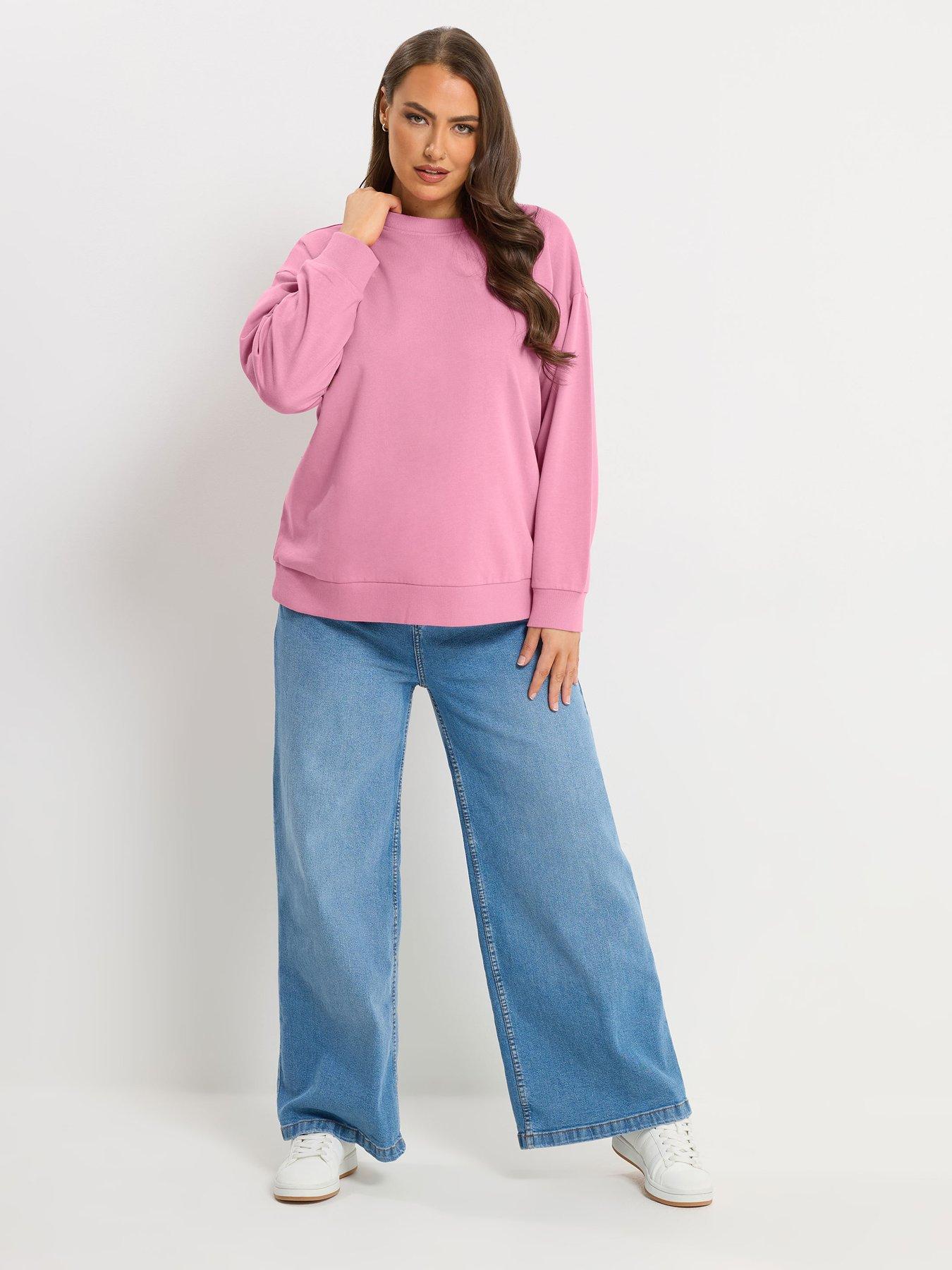 yours-curve-2-pack-crew-neck-sweatshirts-blackpinkback