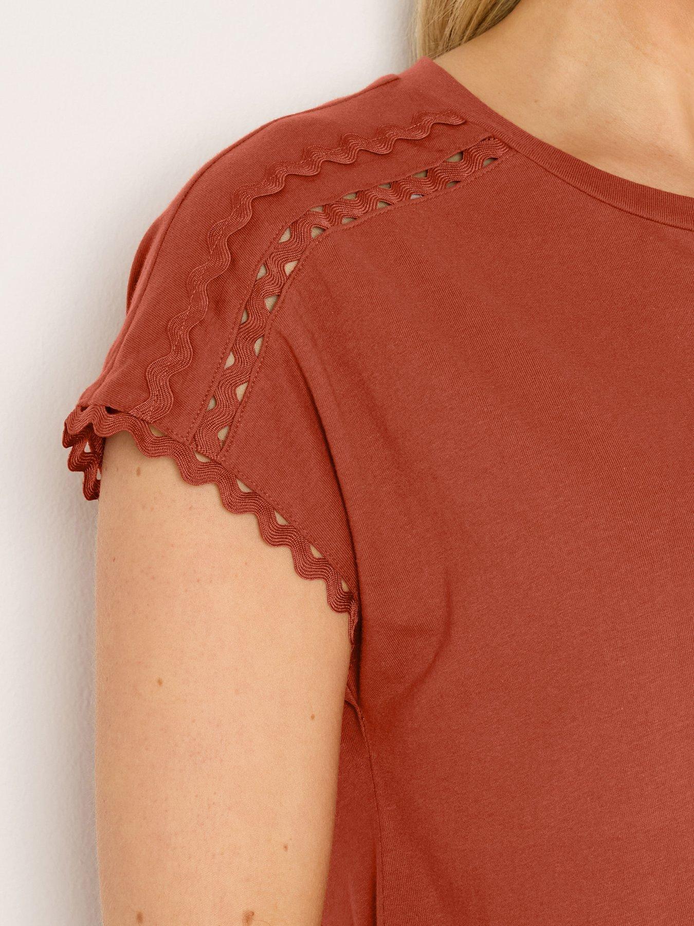 Image 4 of 4 of Long Tall Sally Tall Ric Tac T-Shirt - Brown