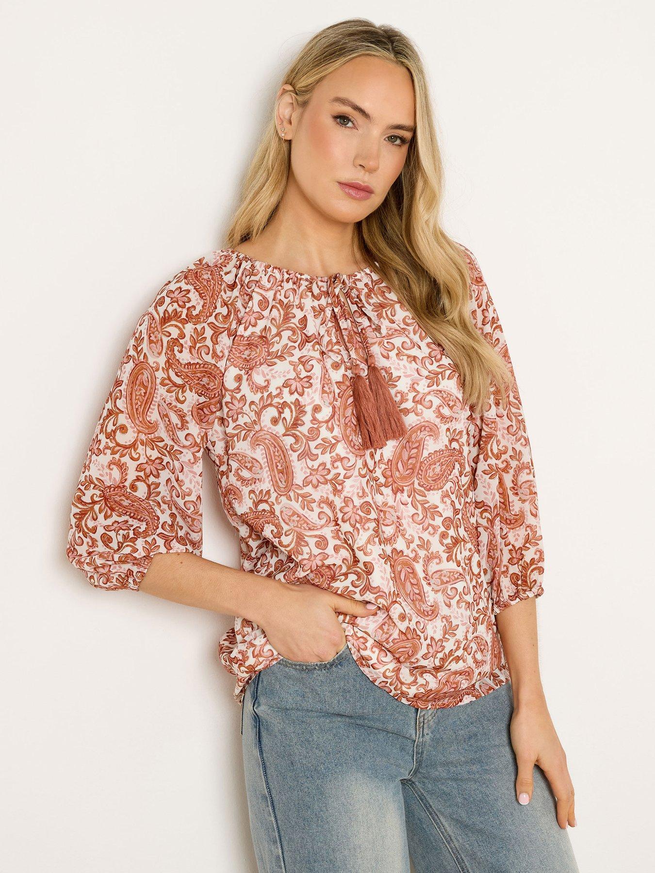 long-tall-sally-paisley-tie-neck-blouse-whitefront