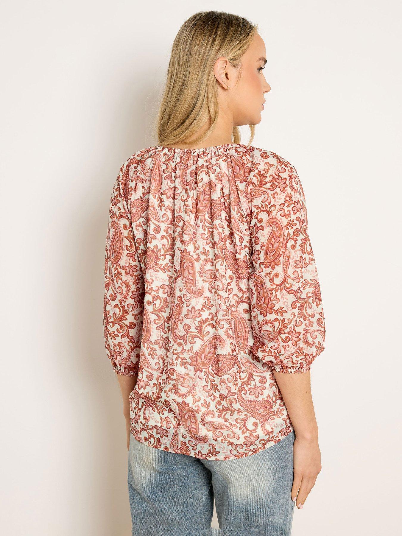 long-tall-sally-paisley-tie-neck-blouse-whitestillFront