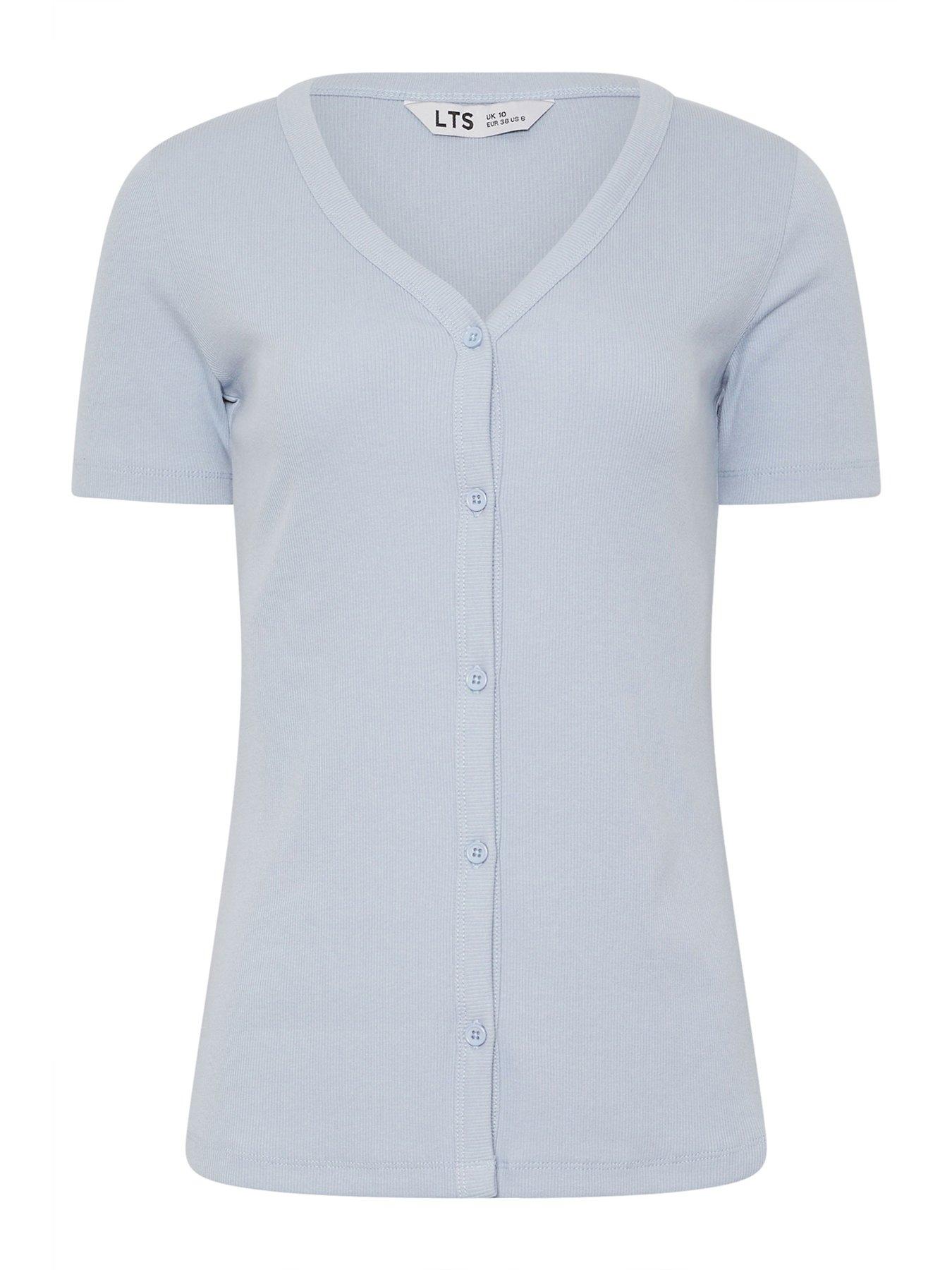 long-tall-sally-tall-button-through-t-shirt-bluedetail