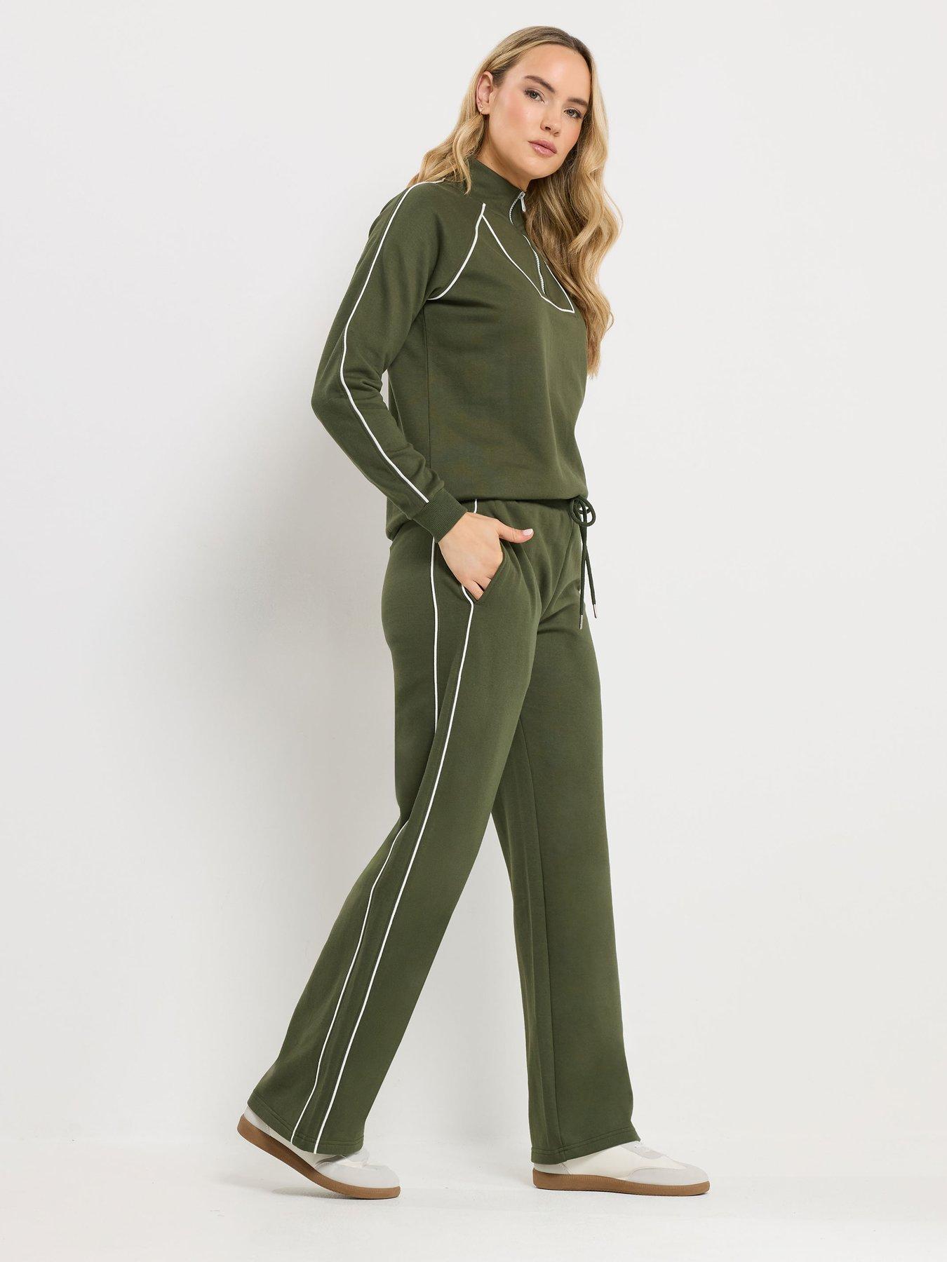 Image 3 of 6 of Long Tall Sally Piped Wide Leg Jogger 36" - Green