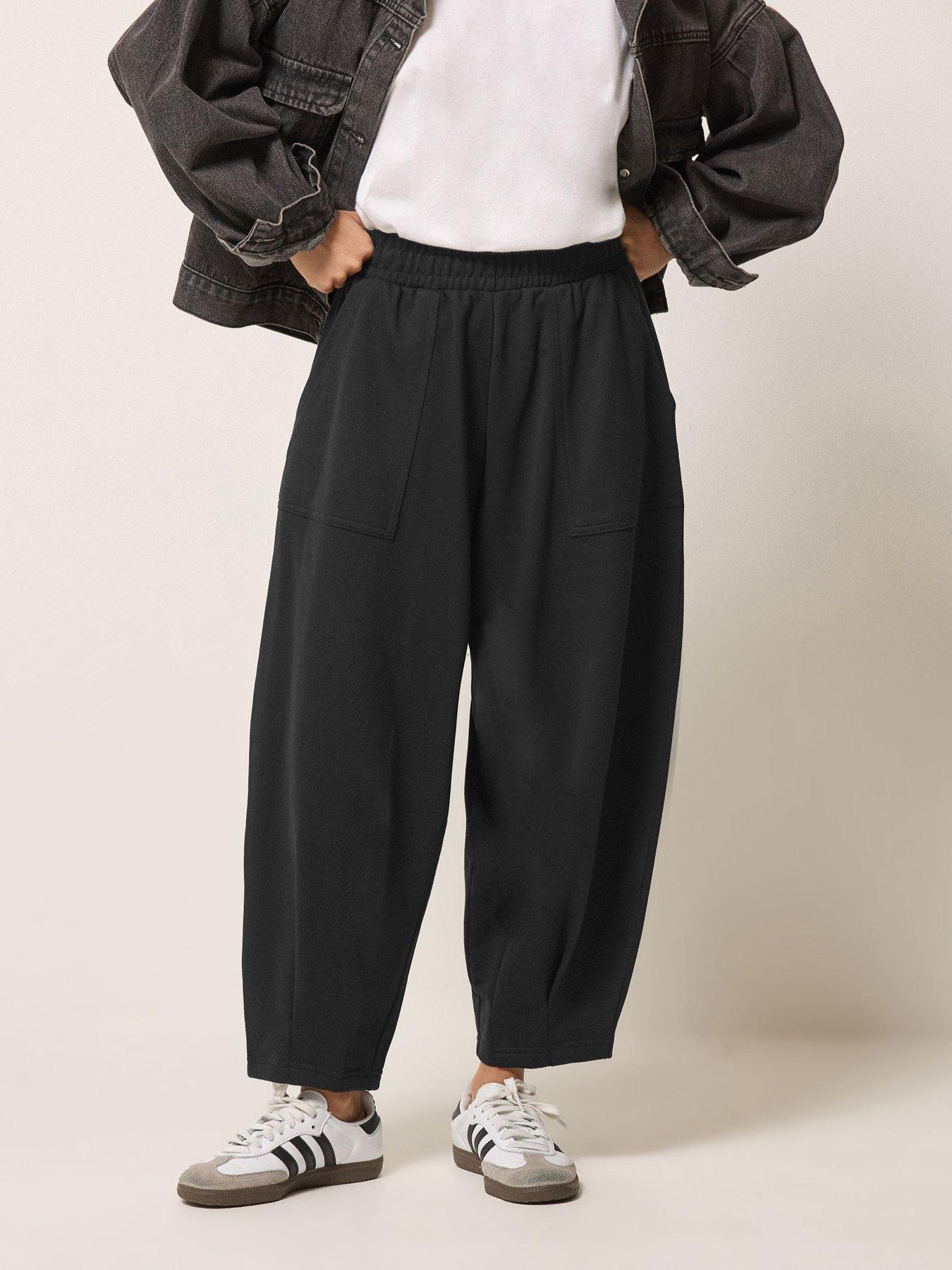 PixieGirl Petite Barrel Loop Back Jogger - Black