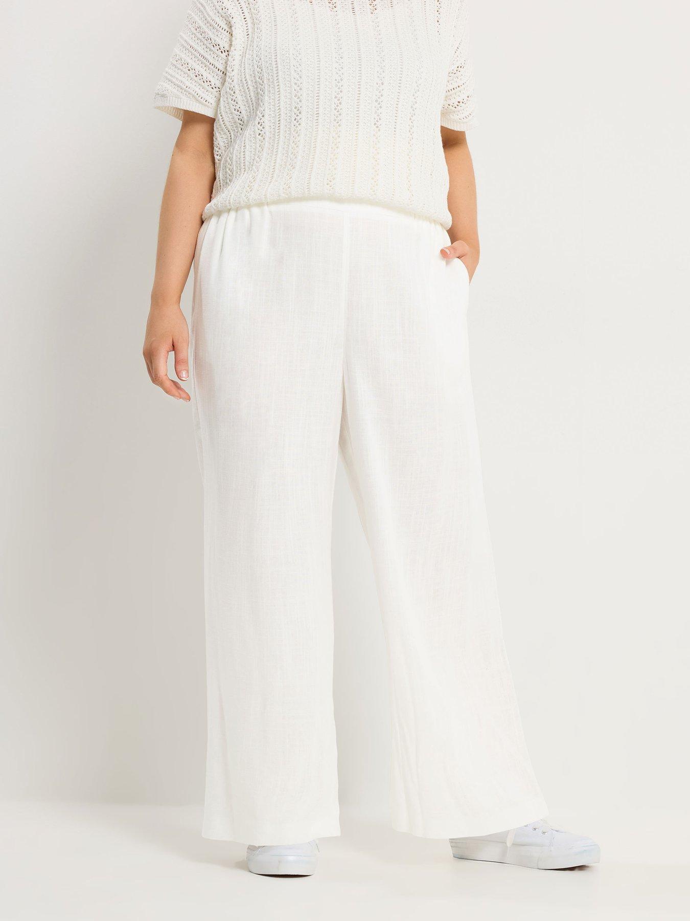 yours-curve-linen-pull-on-wide-leg-trousersfront