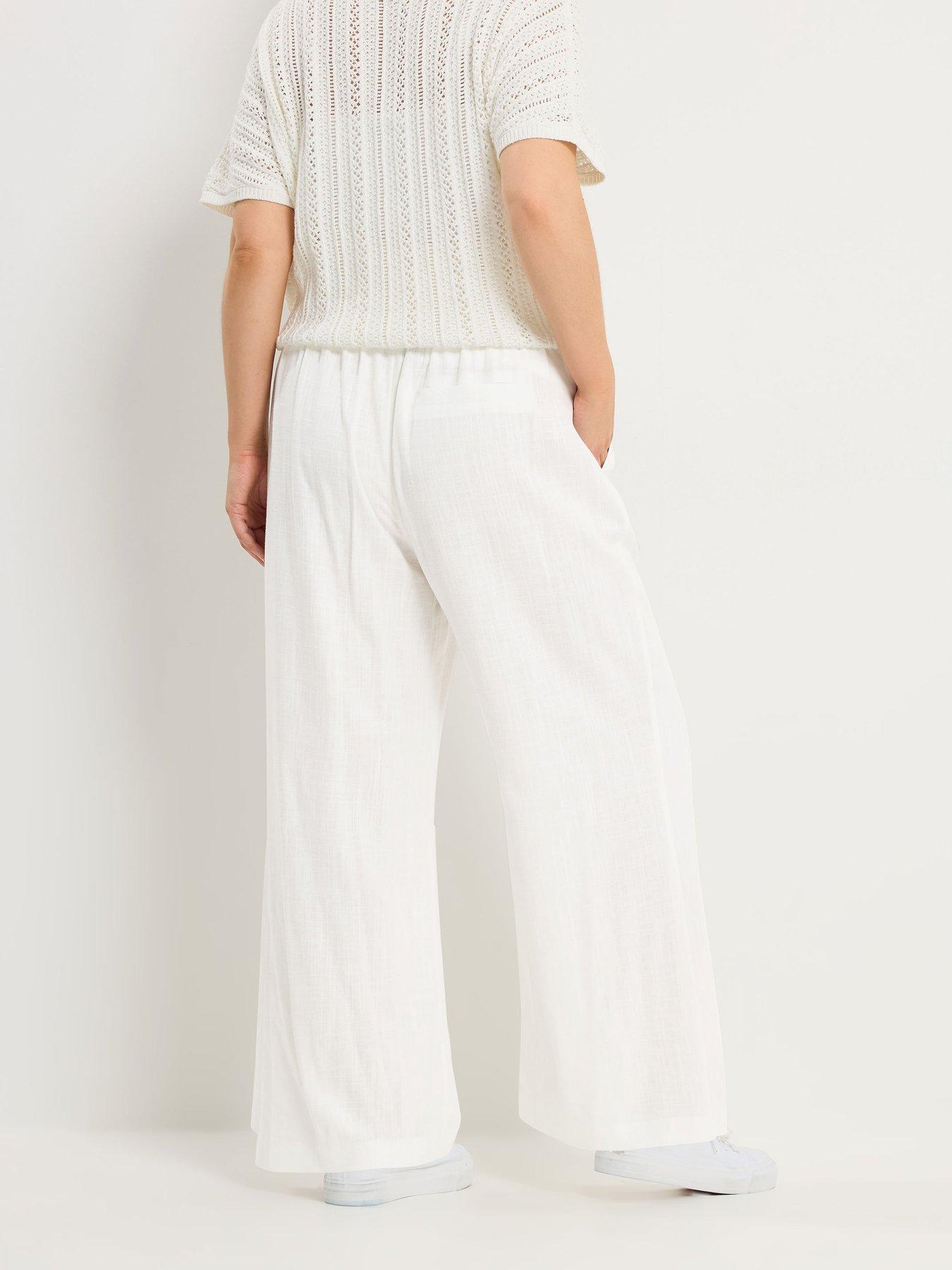 yours-curve-linen-pull-on-wide-leg-trousersstillFront