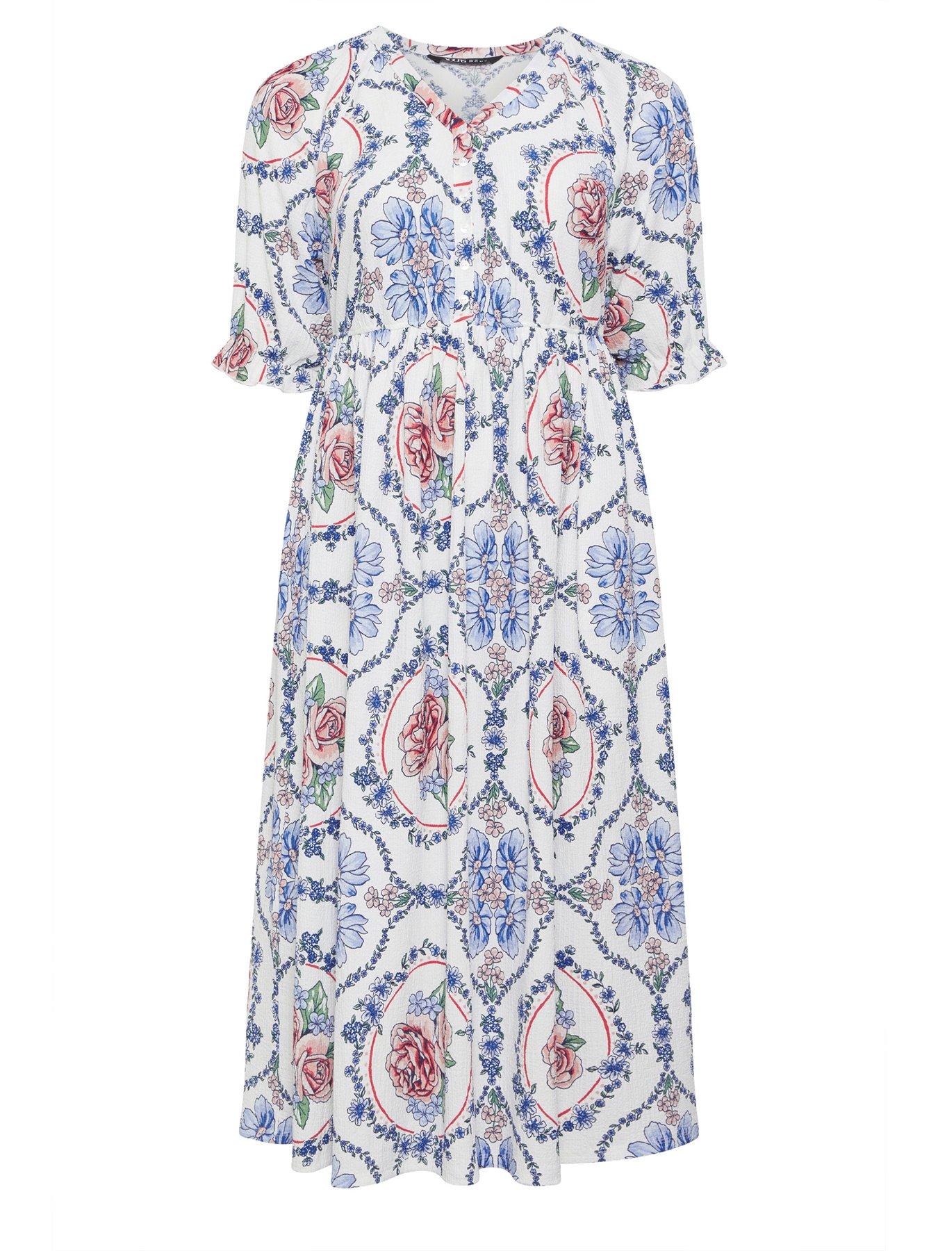 Image 5 of 5 of Yours Curve Raglan Prairie Dress - Cream