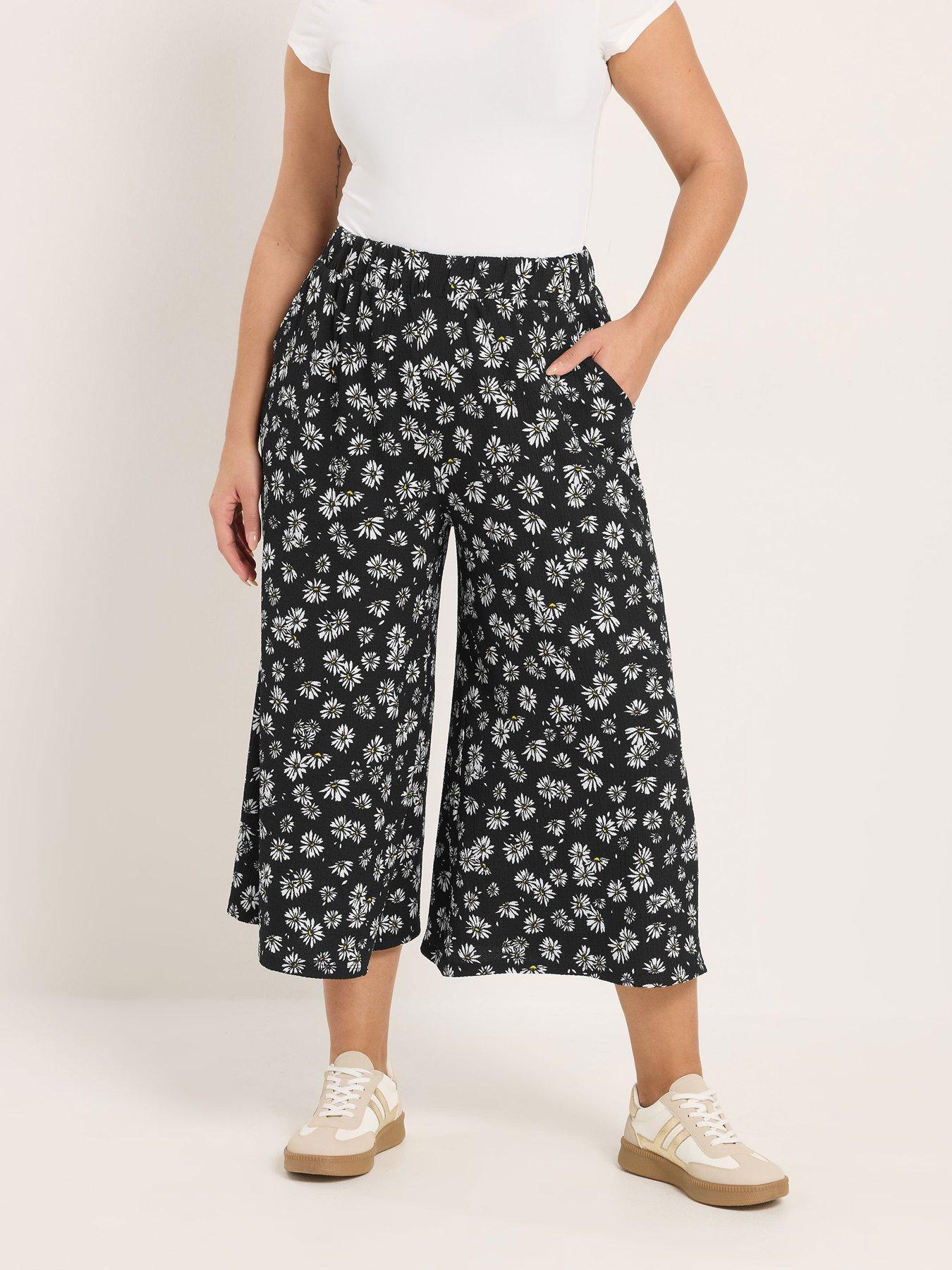 Yours Curve Printed Jersey Culotte