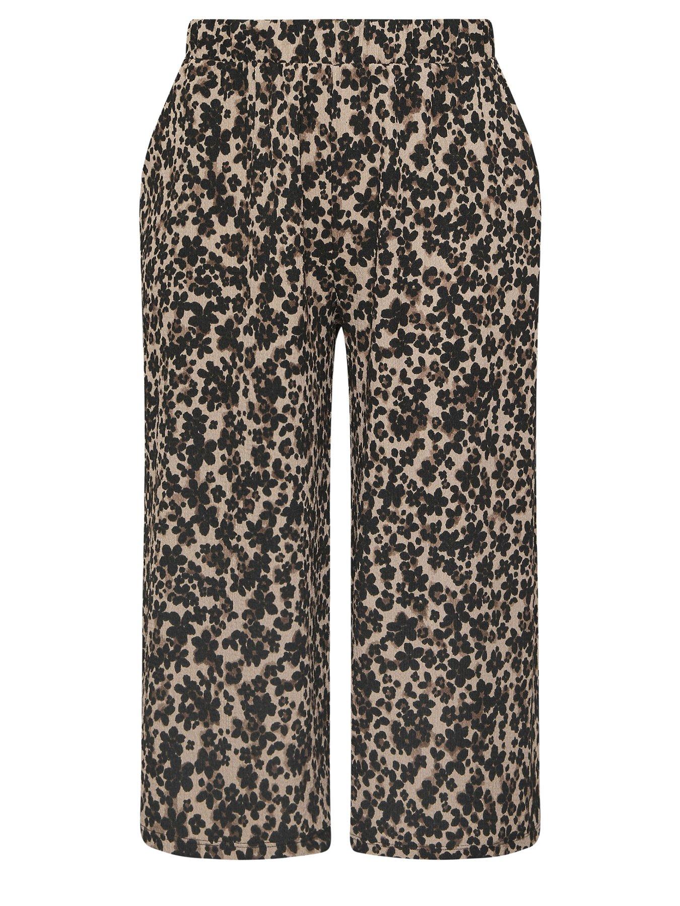 yours-curve-leopard-printed-jersey-culottes-browndetail