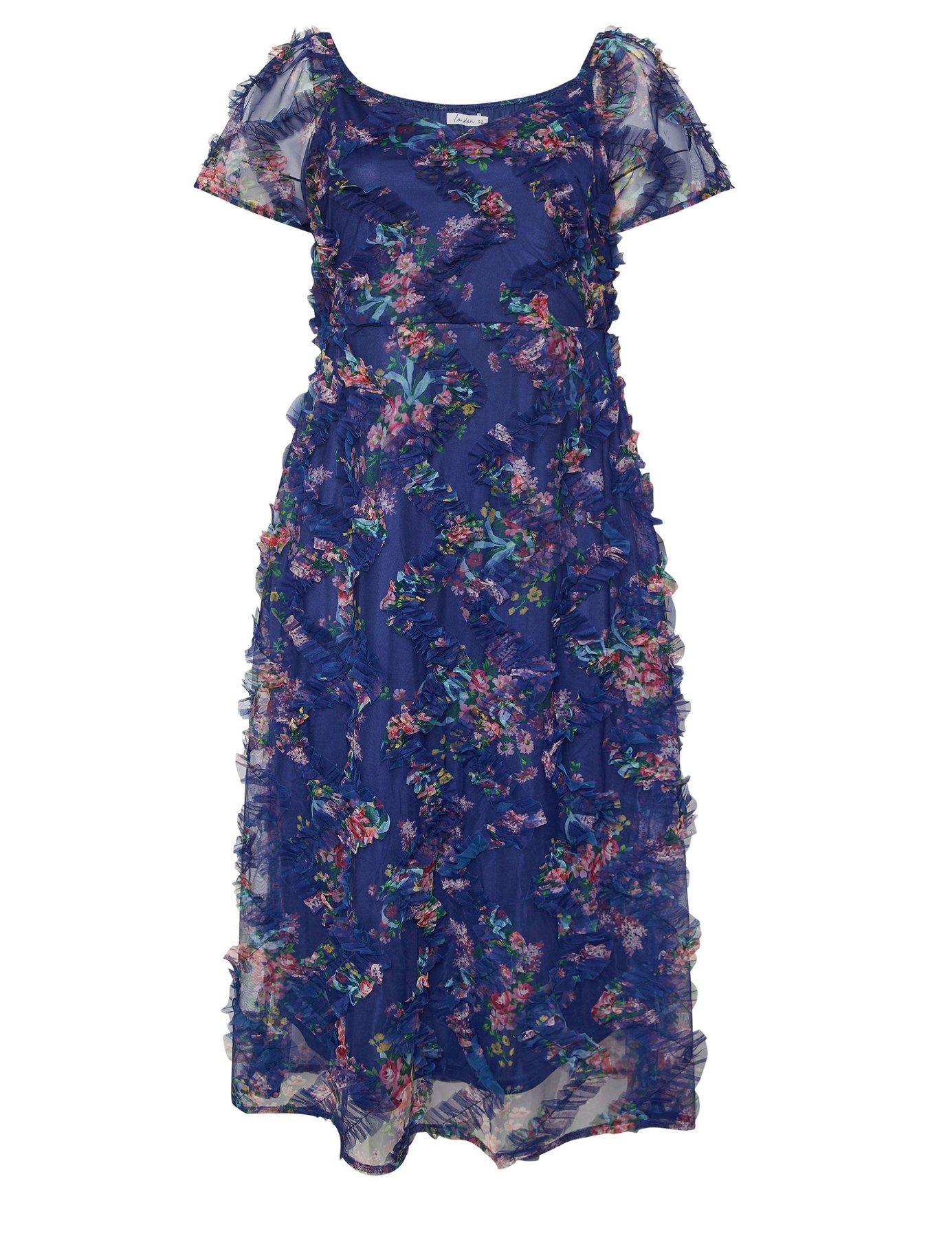 yours-curve-floral-chevron-maxi-dress-bluedetail