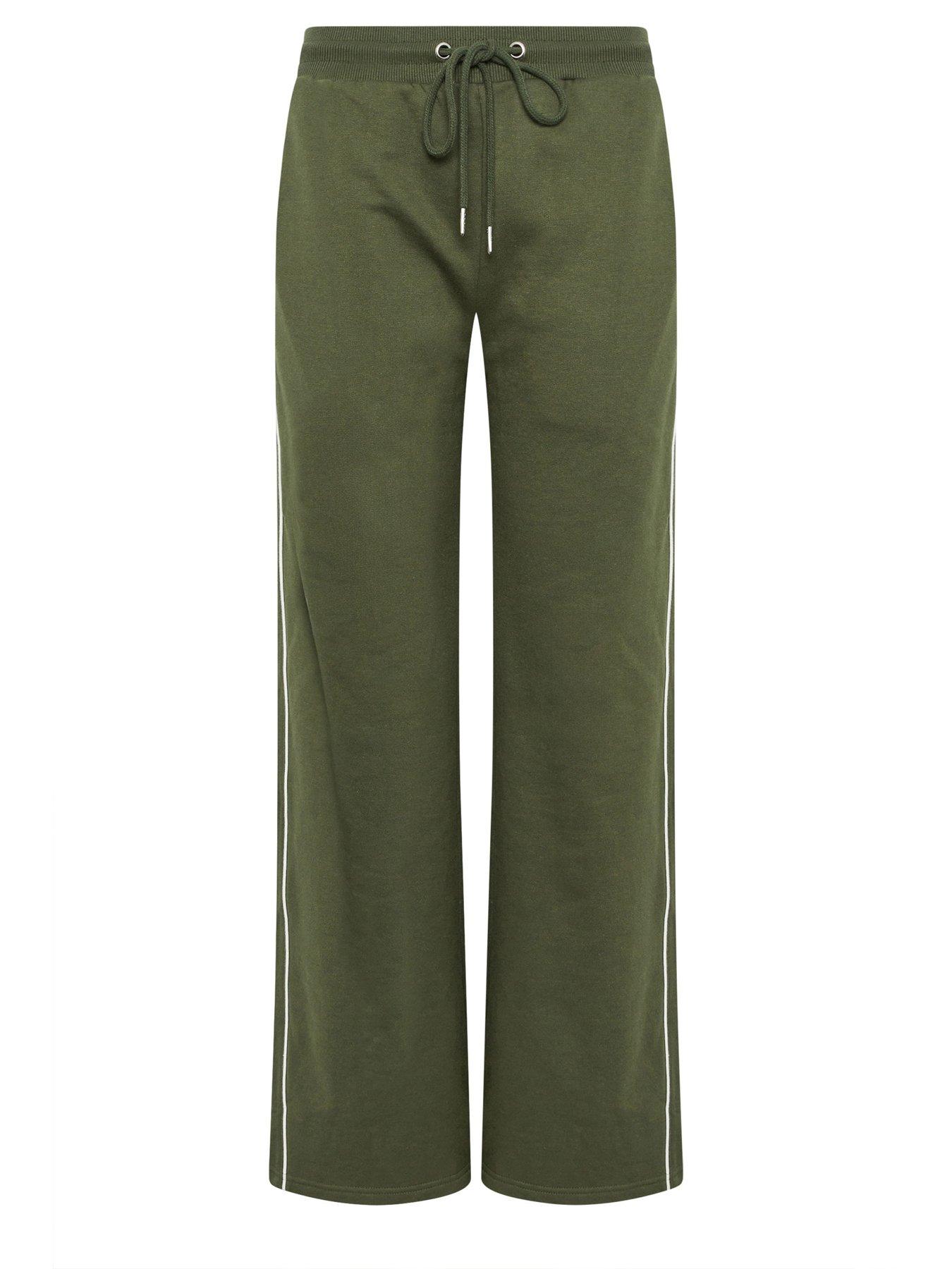 Image 5 of 5 of Long Tall Sally Piped Wide Leg Jogger 34" - Green