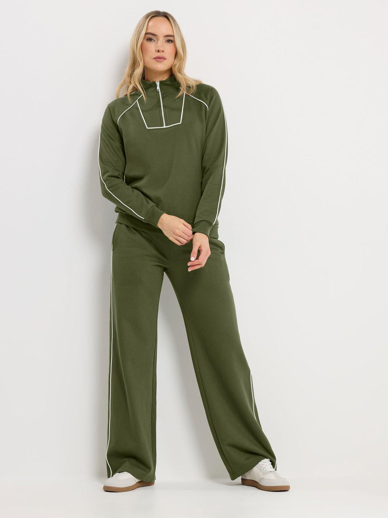 Image 3 of 4 of Long Tall Sally Tall Half Zip Piped Sweatshirt