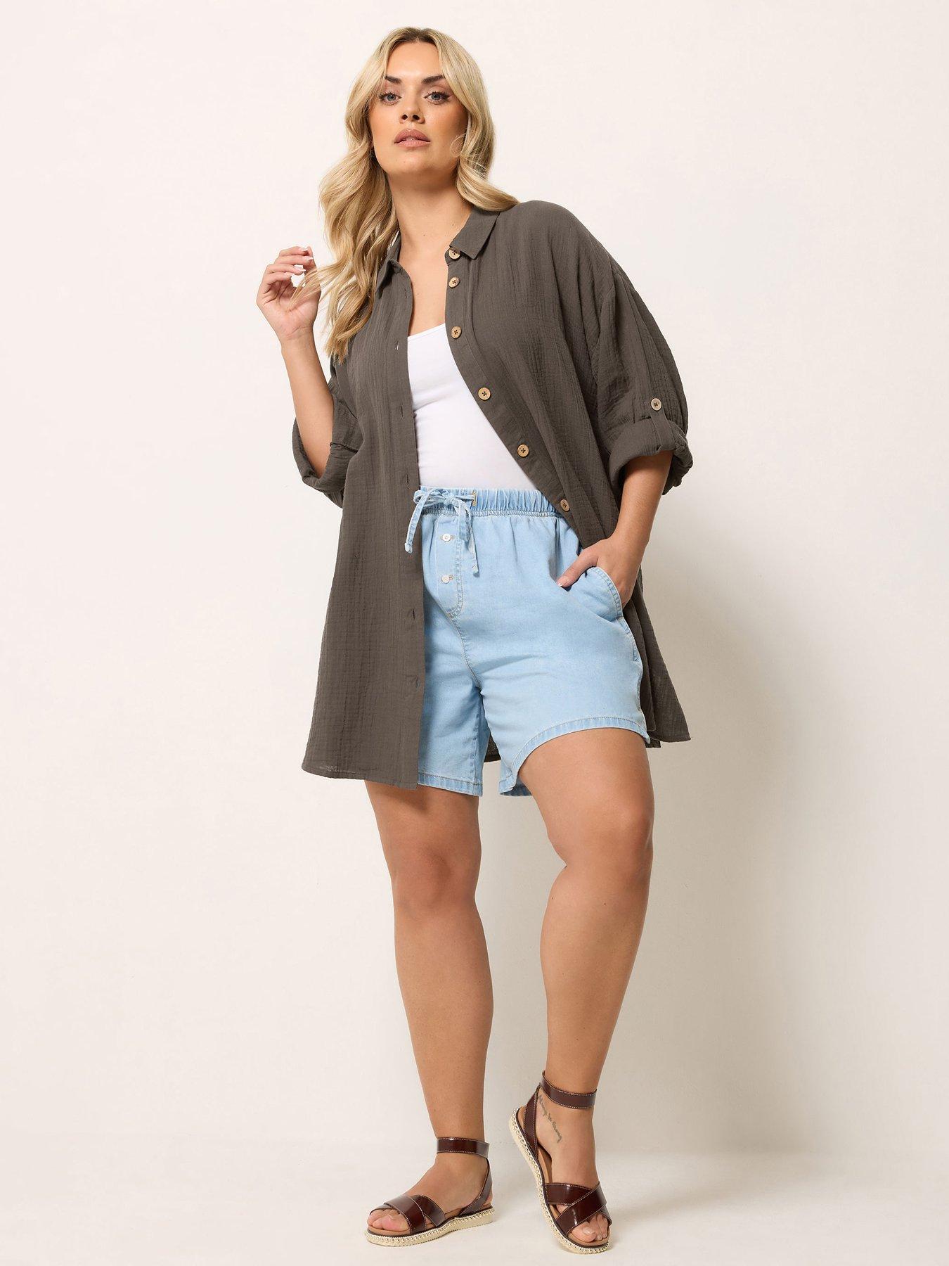 Image 3 of 5 of Yours Curve Cheesecloth Shirt