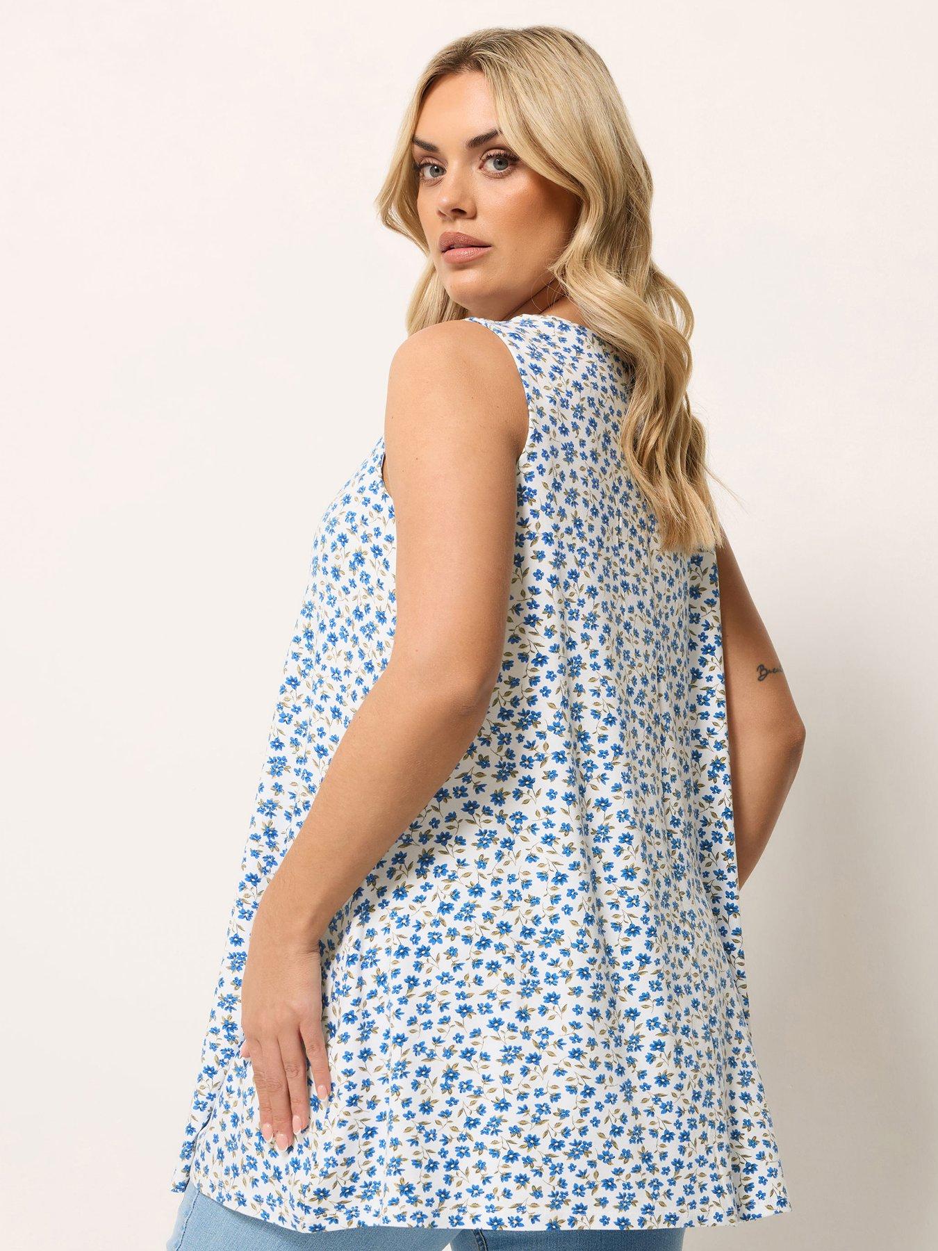 Image 2 of 5 of Yours Curve Pleat Front Vest - White