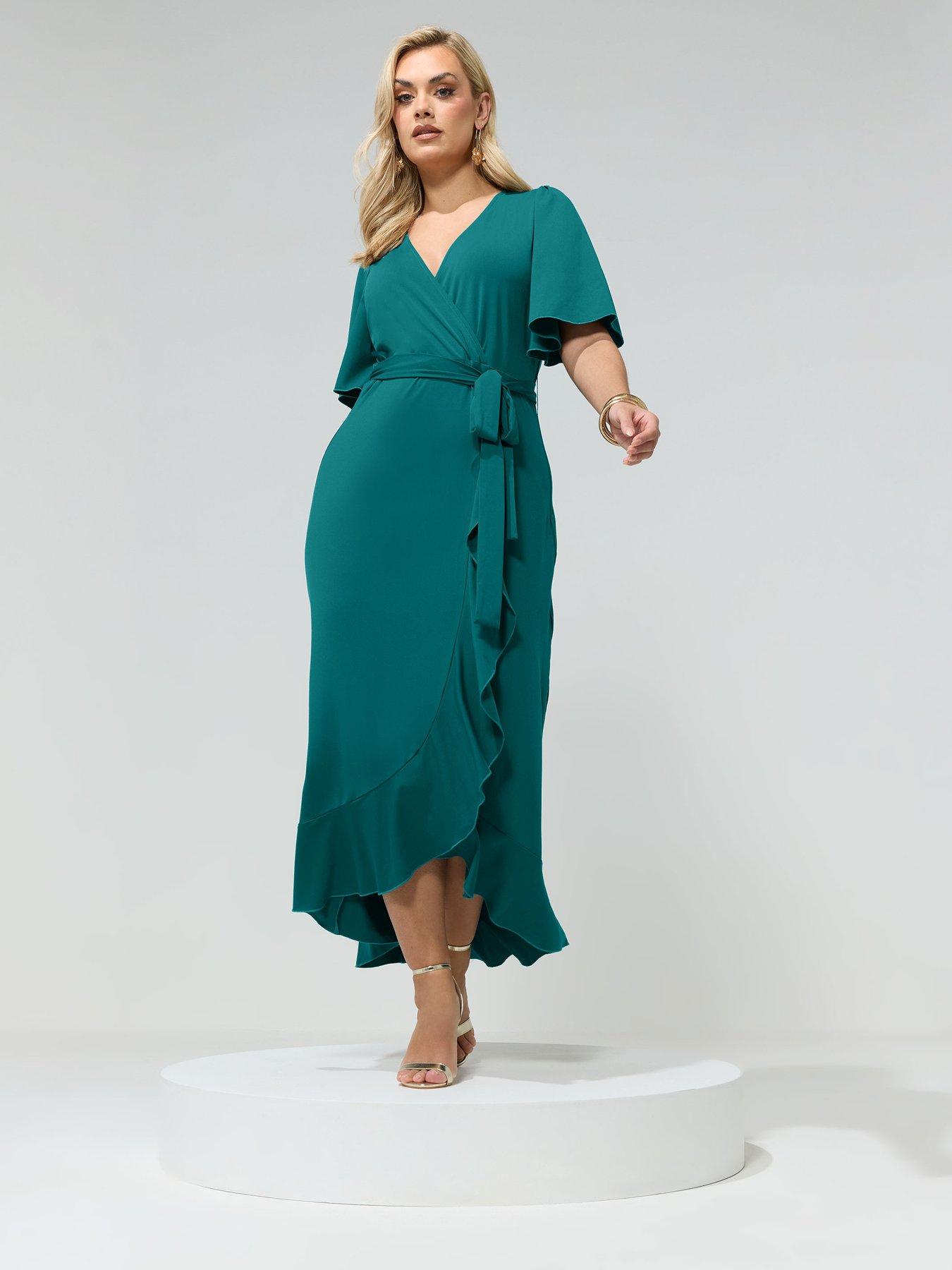 yours-curve-wrap-ruffle-maxi-dress-greenback