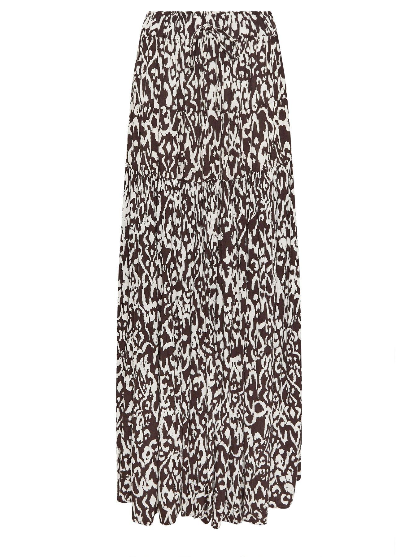 long-tall-sally-abstract-tiered-maxi-skirt-browndetail
