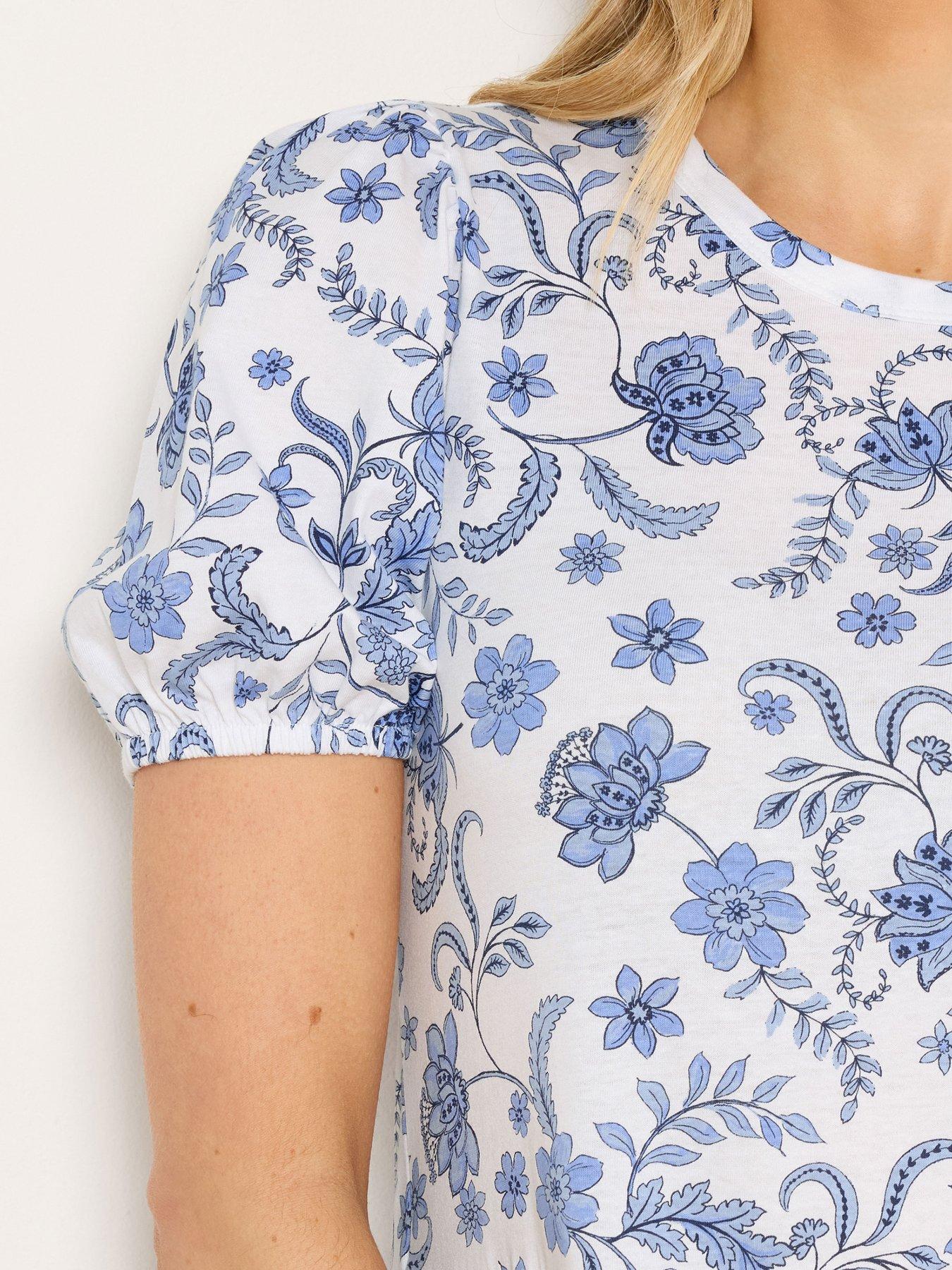 Image 4 of 5 of Long Tall Sally Floral Tiered Maxi Dress - Blue