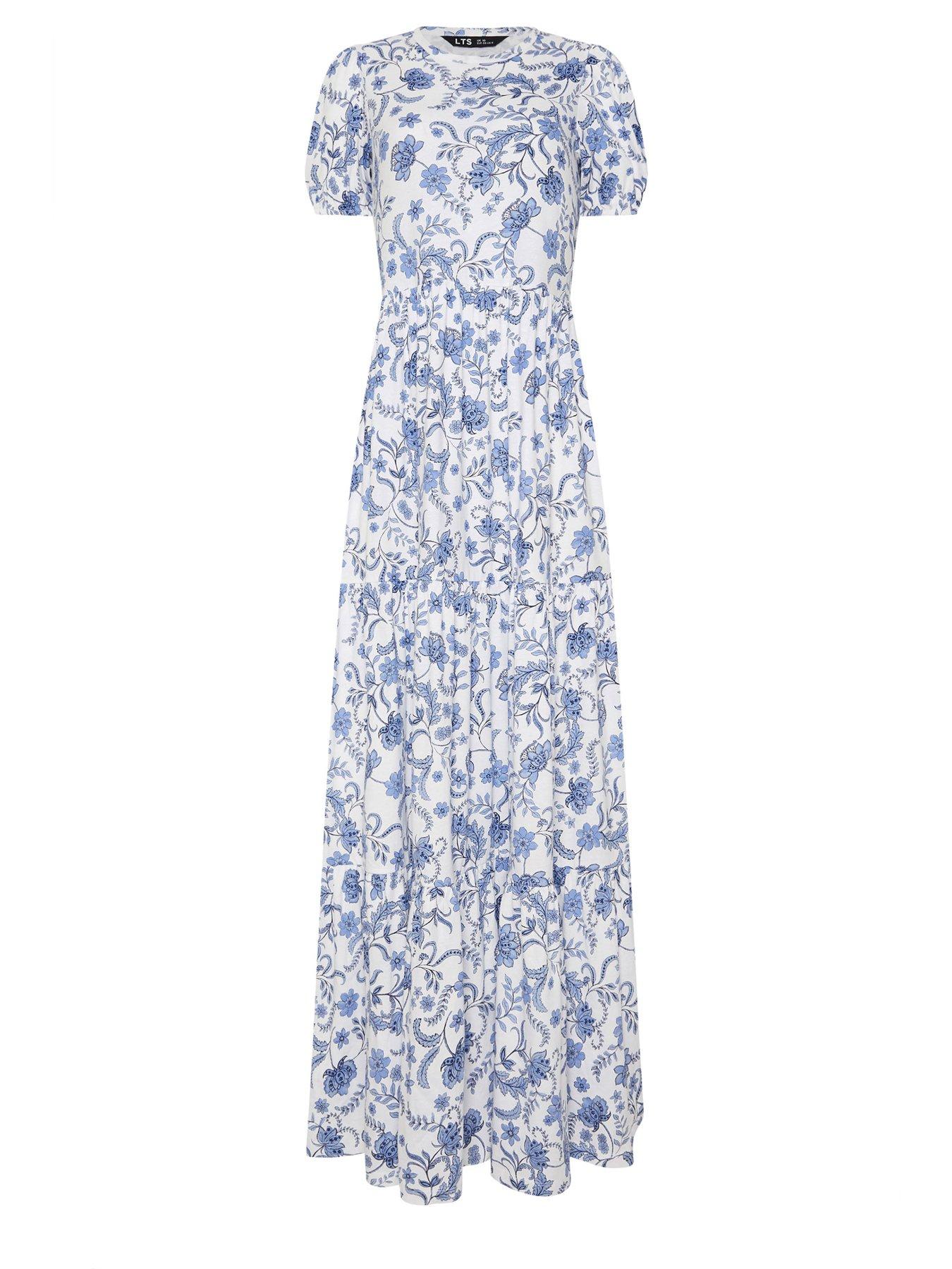 Image 5 of 5 of Long Tall Sally Floral Tiered Maxi Dress - Blue