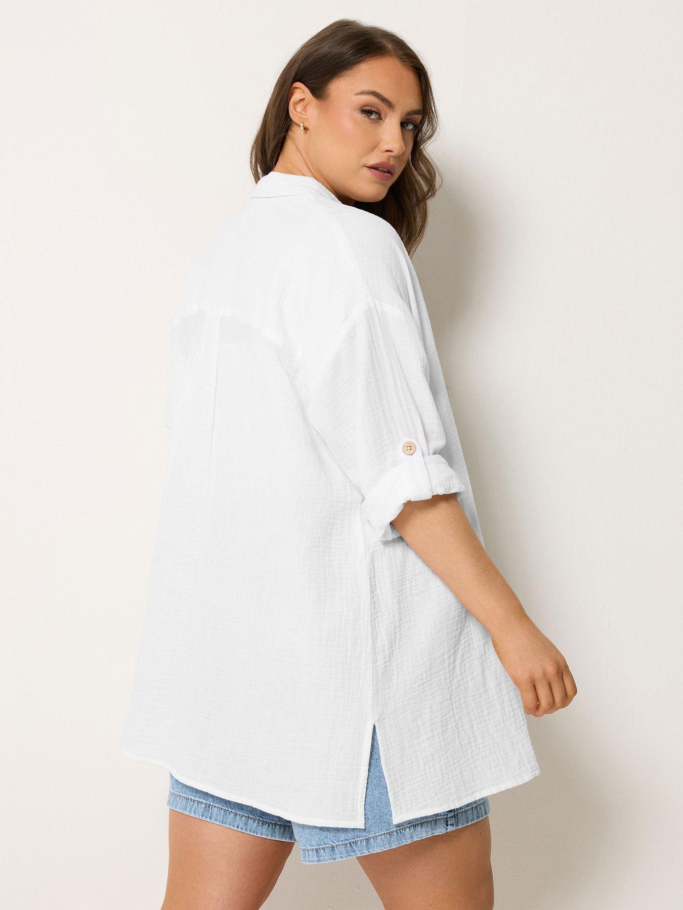 Image 2 of 5 of Yours Curve Cheesecloth Shirt