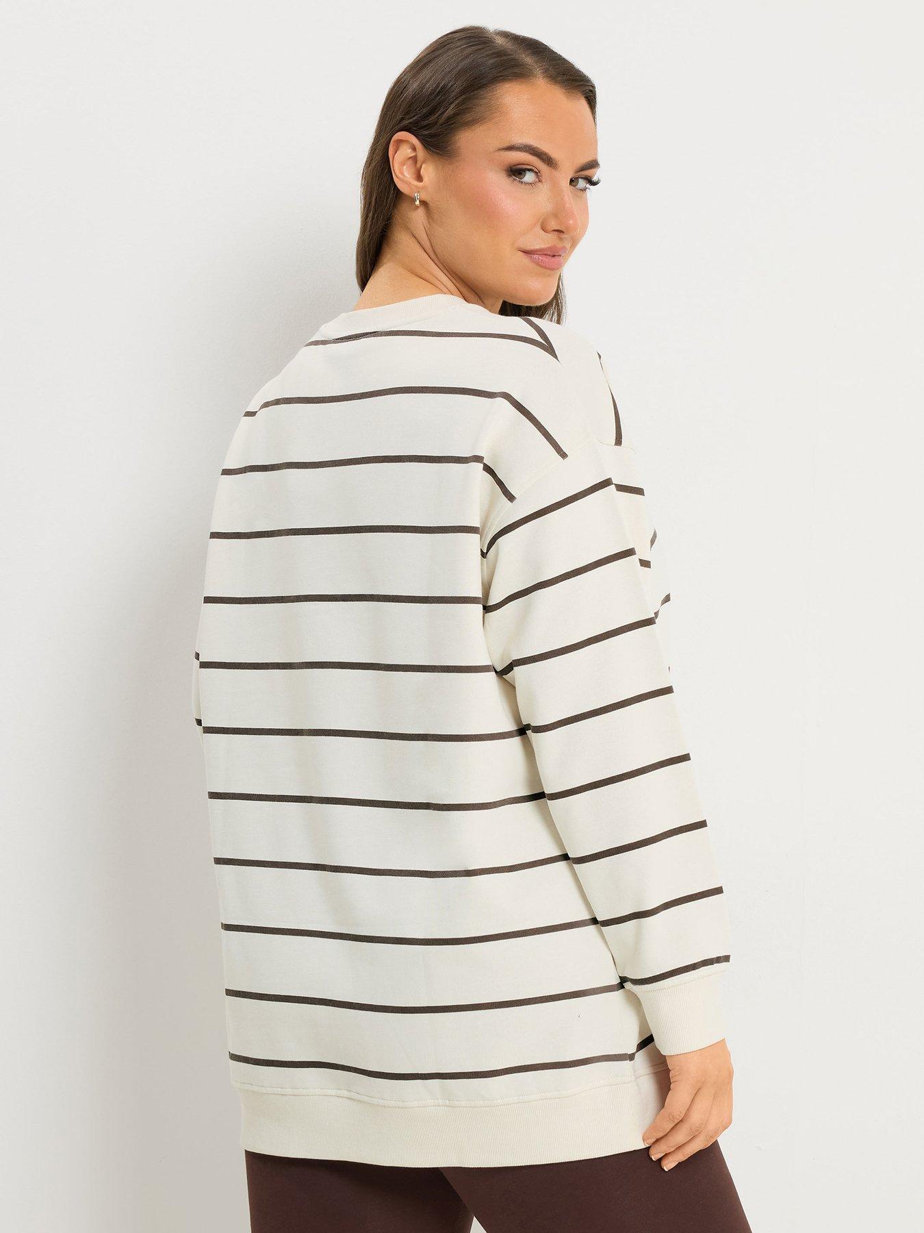 yours-curve-stripe-crew-neck-sweatshirtstillFront