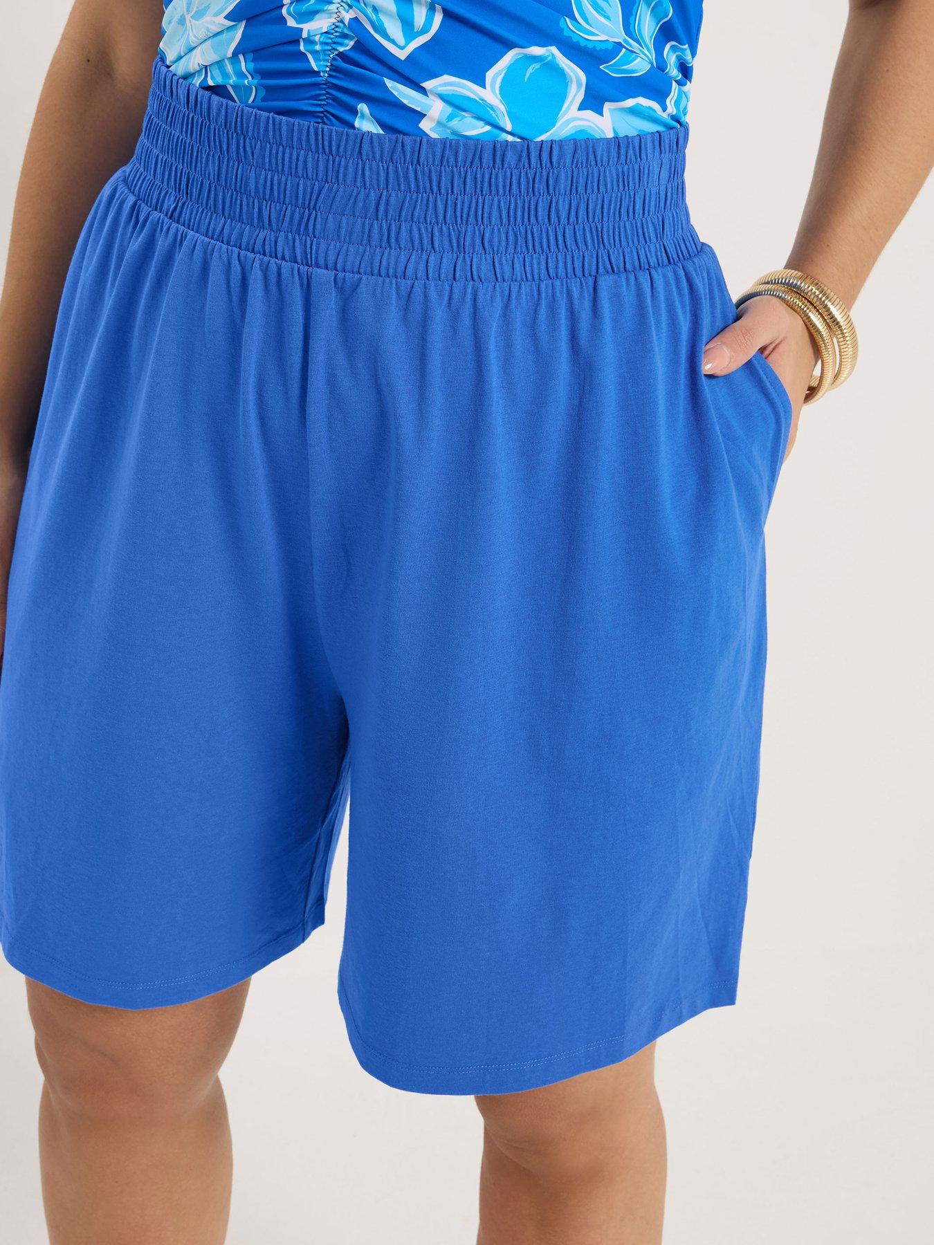 yours-curve-jersey-shirred-shortsdetail