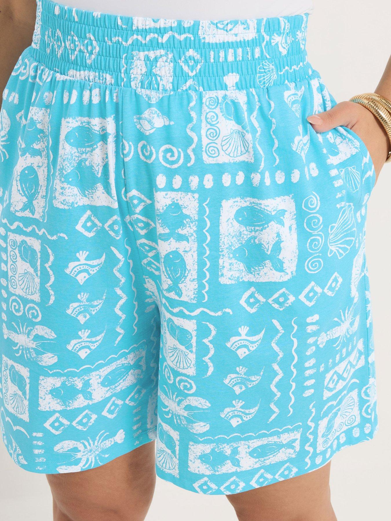 yours-curve-jersey-shirred-shortsoutfit