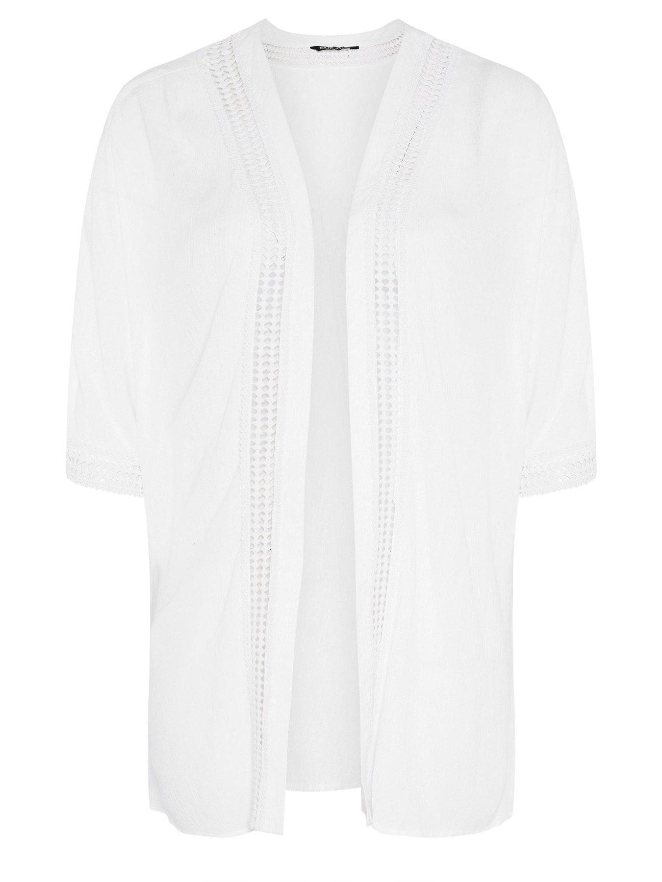 Image 5 of 5 of Yours Curve Crinkle Coverup - White